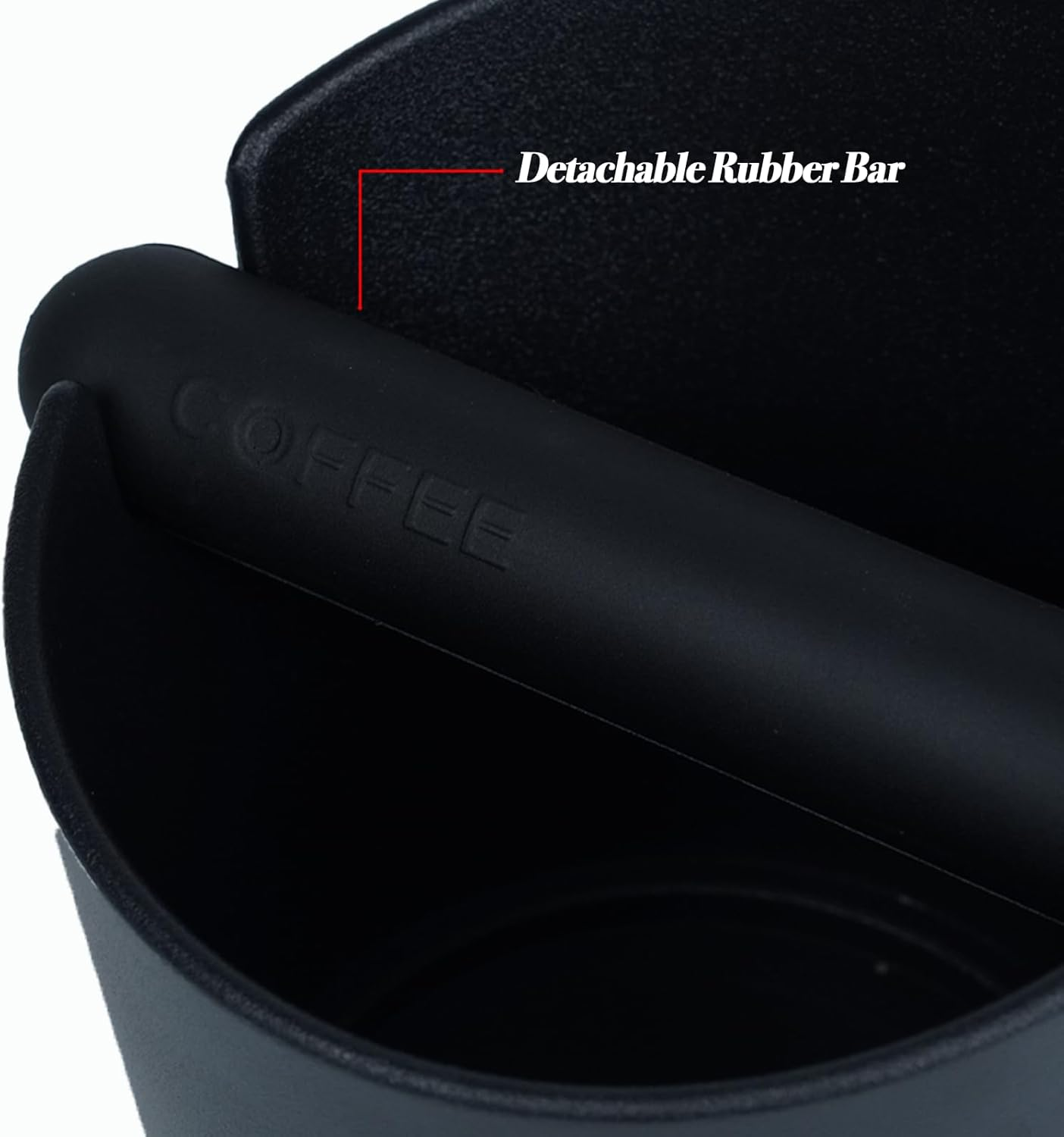 Coffee Knock Box for Coffee, ABS Coffee Grind Knock Box, Shock-Absorbent Durable Coffee Espresso Knock Box Dump Bin Grind Waste Removable Detachable Knock Bar and Non-Slip Base Colors (Black) image number 1