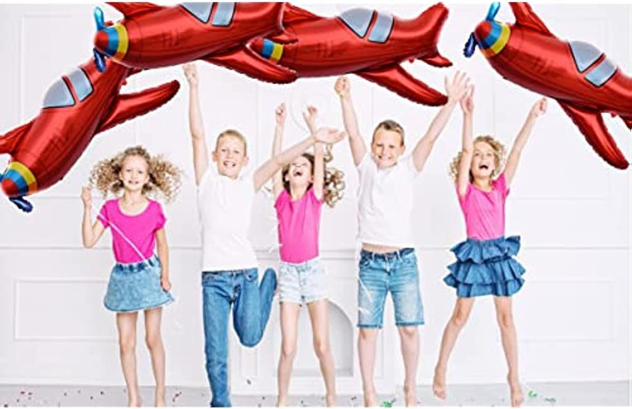 Cartoon Construction Foil Balloon Kids Boys Gifts Birthday Baby Shower Party Decorations (Airplane)