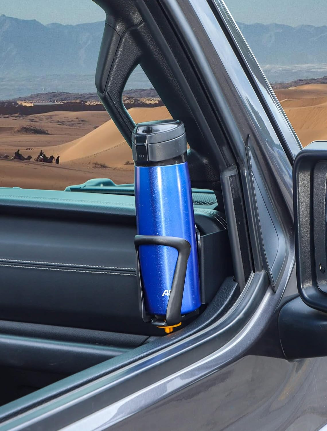 Savadicar Door Cup Holder Compatible with Jeep Wrangler (JL) & Gladiator (JT) 2018-2024, Fit Standard Bottles 2.2 to 3.1 Inch, Extension Accessories for Jeep, Right Side, Black image number 4