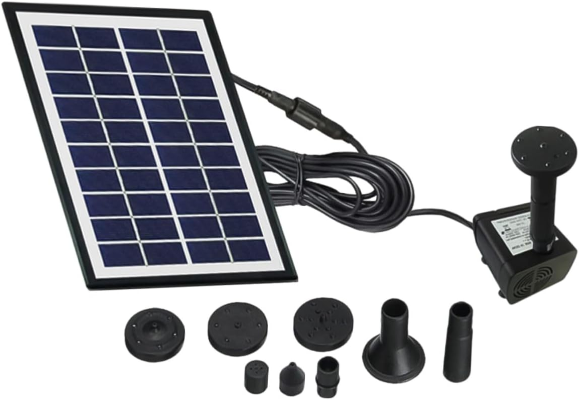 Totority Solar Powered Floating Water Fountain Pump for Garden Outdoor Landscape Miniature Fish Tank Aerobic Circulation No Battery Required Black image number 2