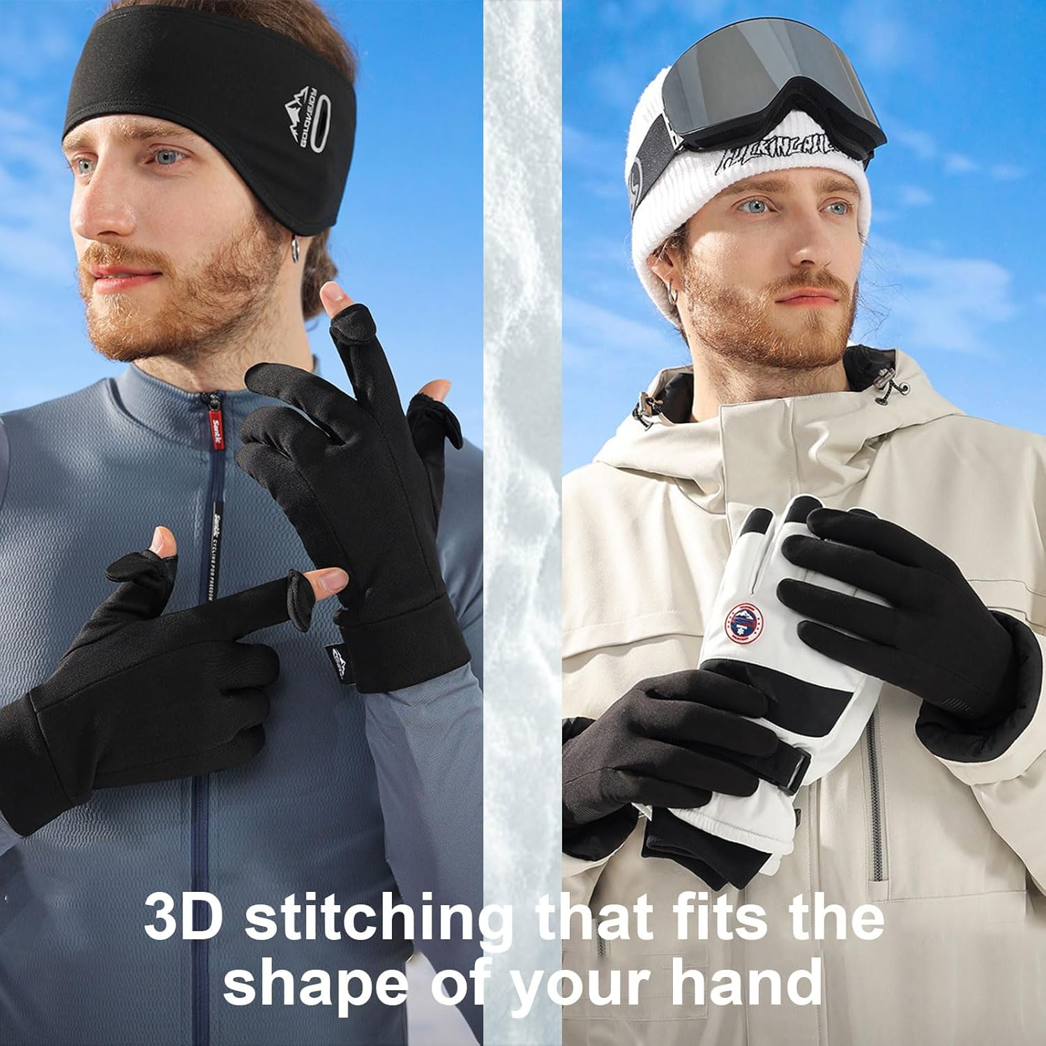 ZVCXOE Liner Gloves, Winter Liner Gloves for Men and Women, Thin & Lightweight Warm Non-Slip Cycling Gloves, Windproof，Perfect for Cycling, Biking,Running, Driving, Hiking, Walking image number 6