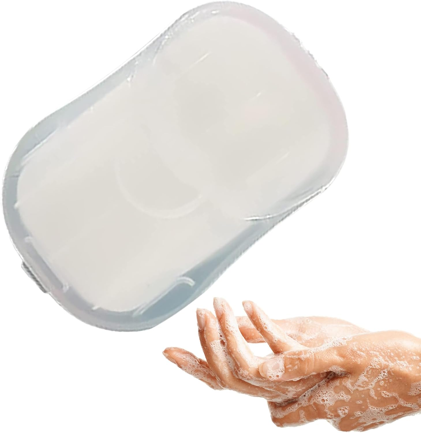 Paper Soap Sheets, D-Isposable Soap, Camping Soap Papers, Portable Travel Fragrance Bath Discs F-OAM (50 Soap Sheets Total) - Blue image number 3