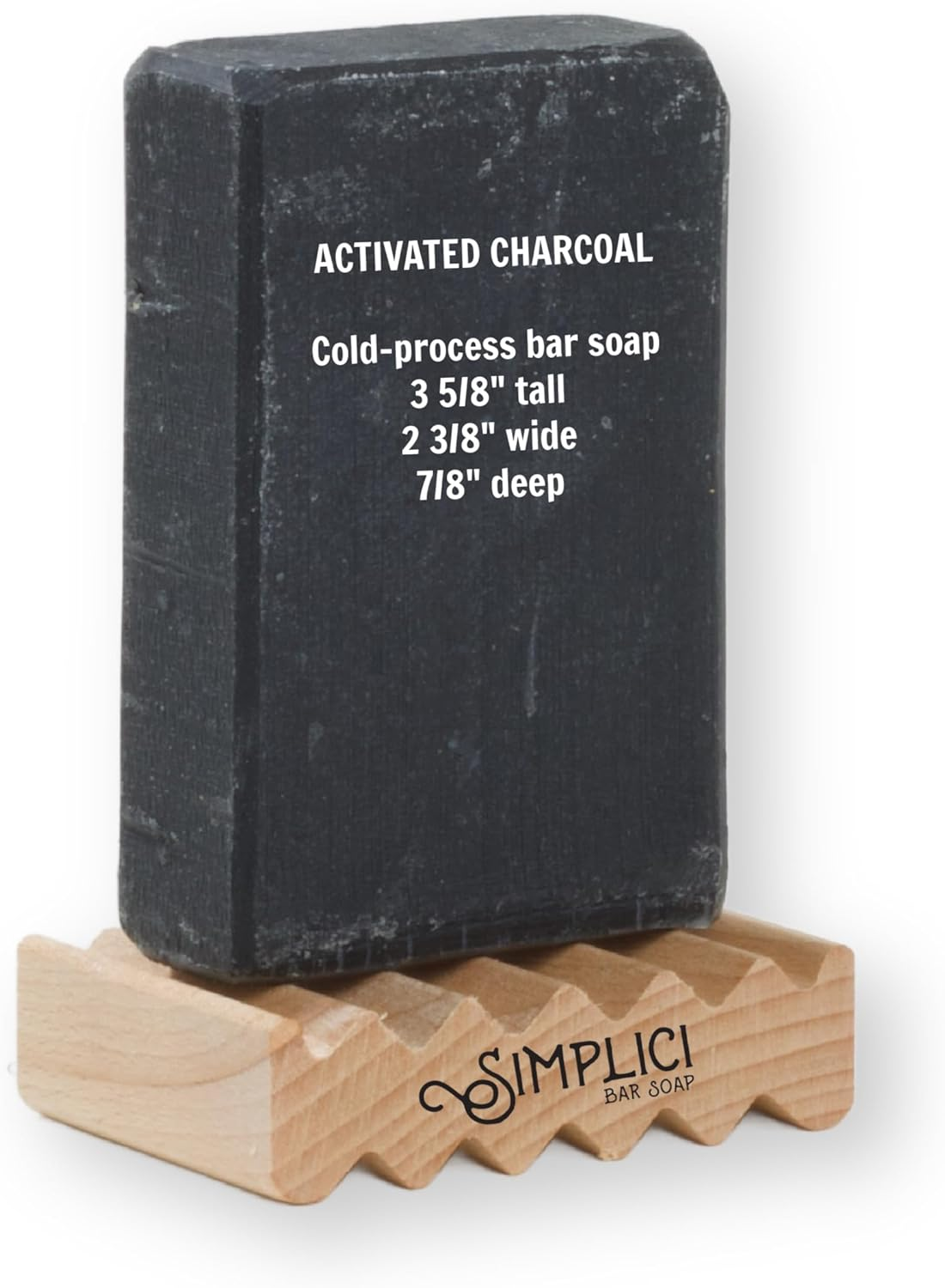 Simplici Activated Charcoal Unscented Bar Soap. Bulk 6 Pack. Palm Oil Free. with 15% Coconut Oil. image number 6