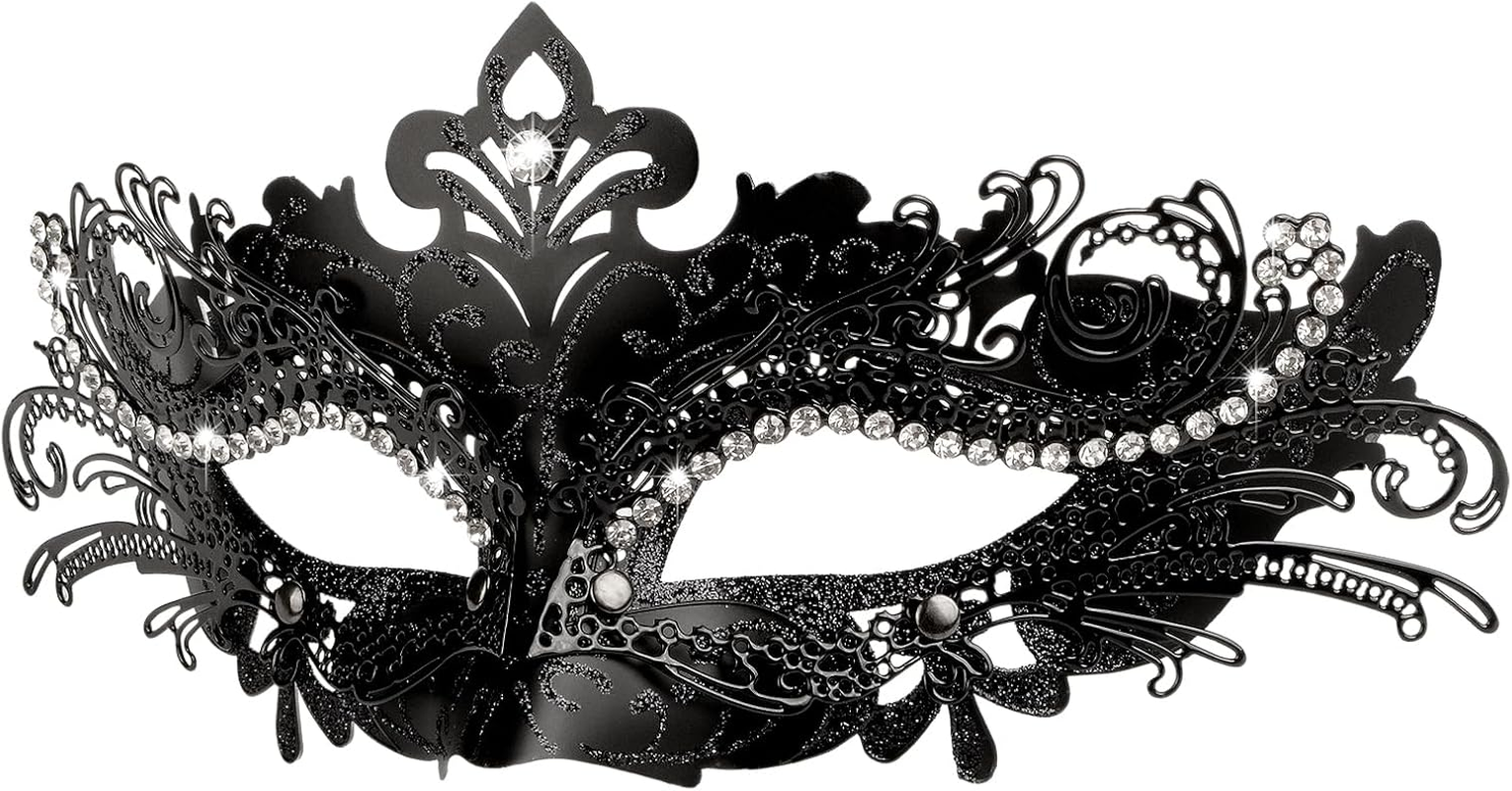 Hoshin Masquerade Mask Mardi Gras Deecorations Venetian Masks for Womens (White)