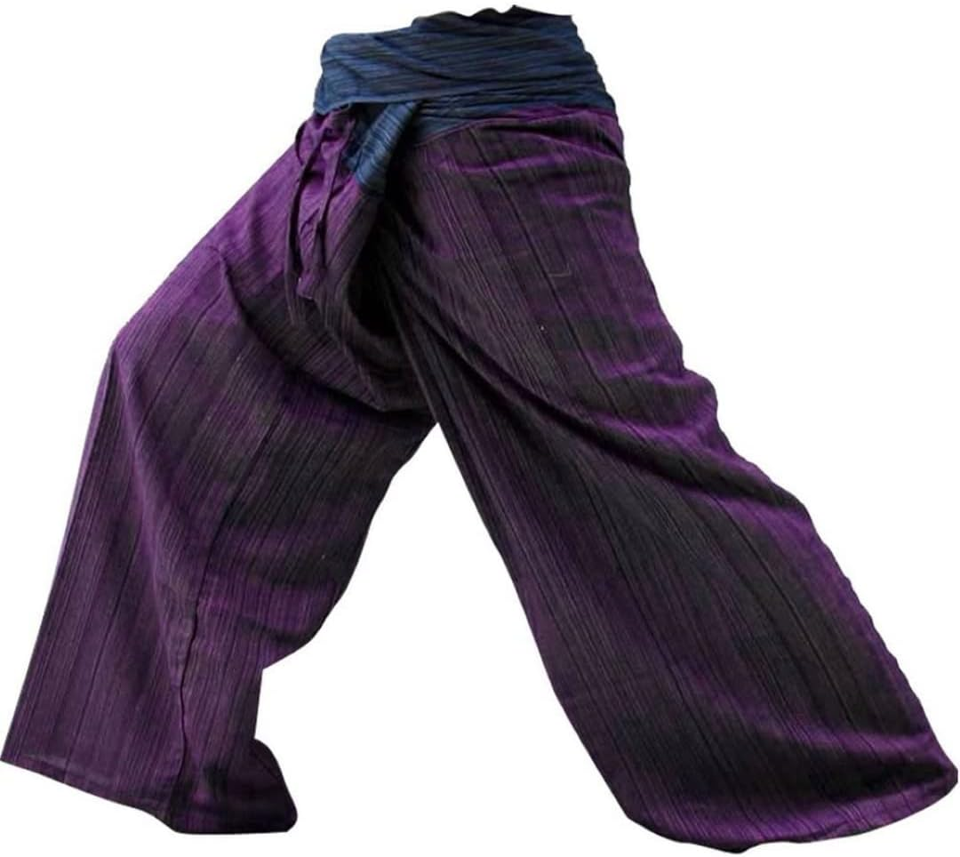 MEMITR Original Thai Fisherman Pants, Perfect for Yoga, Martial Arts, Pirate, Medieval, Japanese Samurai Pantalones plus Size