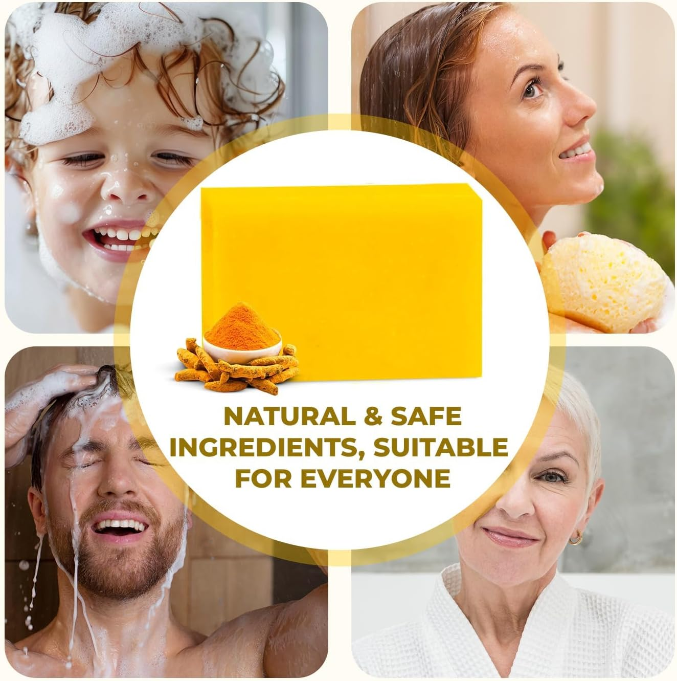 Passion Indulge Ayurvedic Turmeric Handmade Soap Bar &ndash; Pack of 3 | Natural Essential Oil | Deep Cleansing & Moisturizing | for All Skin Types image number 4