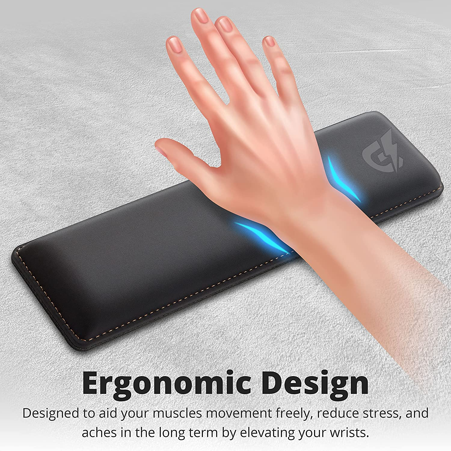 Gunmjo Cooling Gel Memory Foam Tenkeyless Keyboard Wrist Rest, Ergonomic Wrist Rest for TKL Computer Keyboard and Mechanical Keyboard image number 1