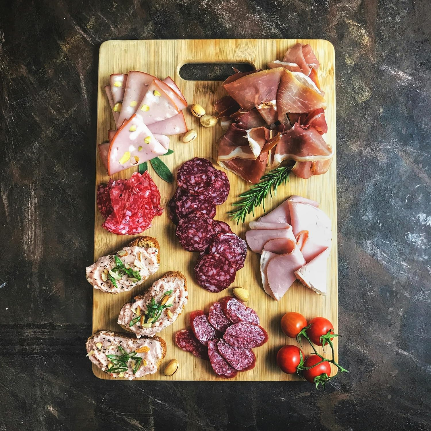 Donxote Bamboo Cutting Board Set of 3 - Butcher Block with Juice Groove for Meat, Vegetables, and Fruits - Charcuterie & Kitchen Gadgets Gift image number 3