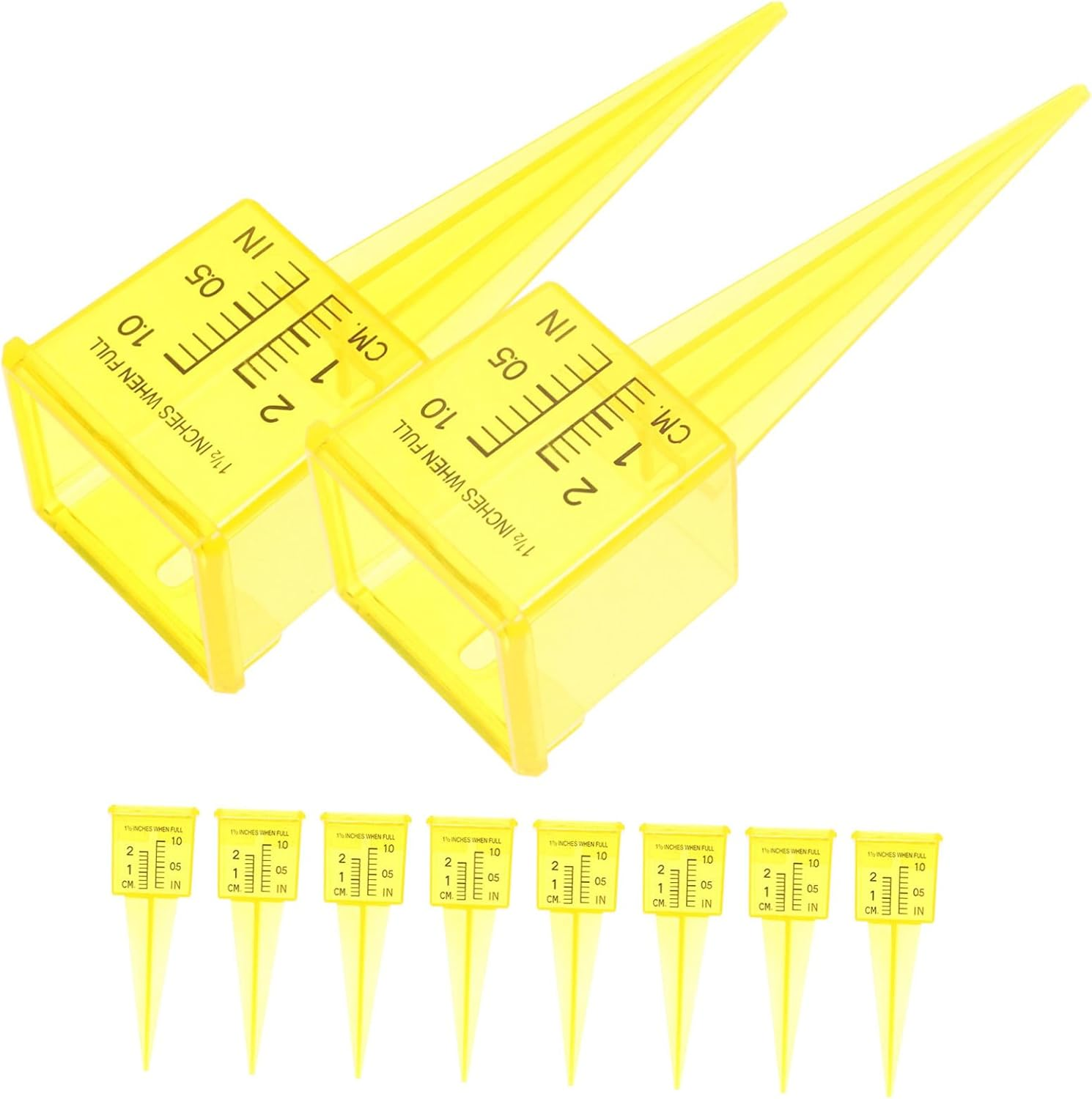 20Pcs Outdoor Rain Gauge for Lawn Garden Wide Mouth Water Measuring Tool with Dual Scale Portable Sprinkler Gauge for Accurate Irrigation Control and Water Conservation image number 3