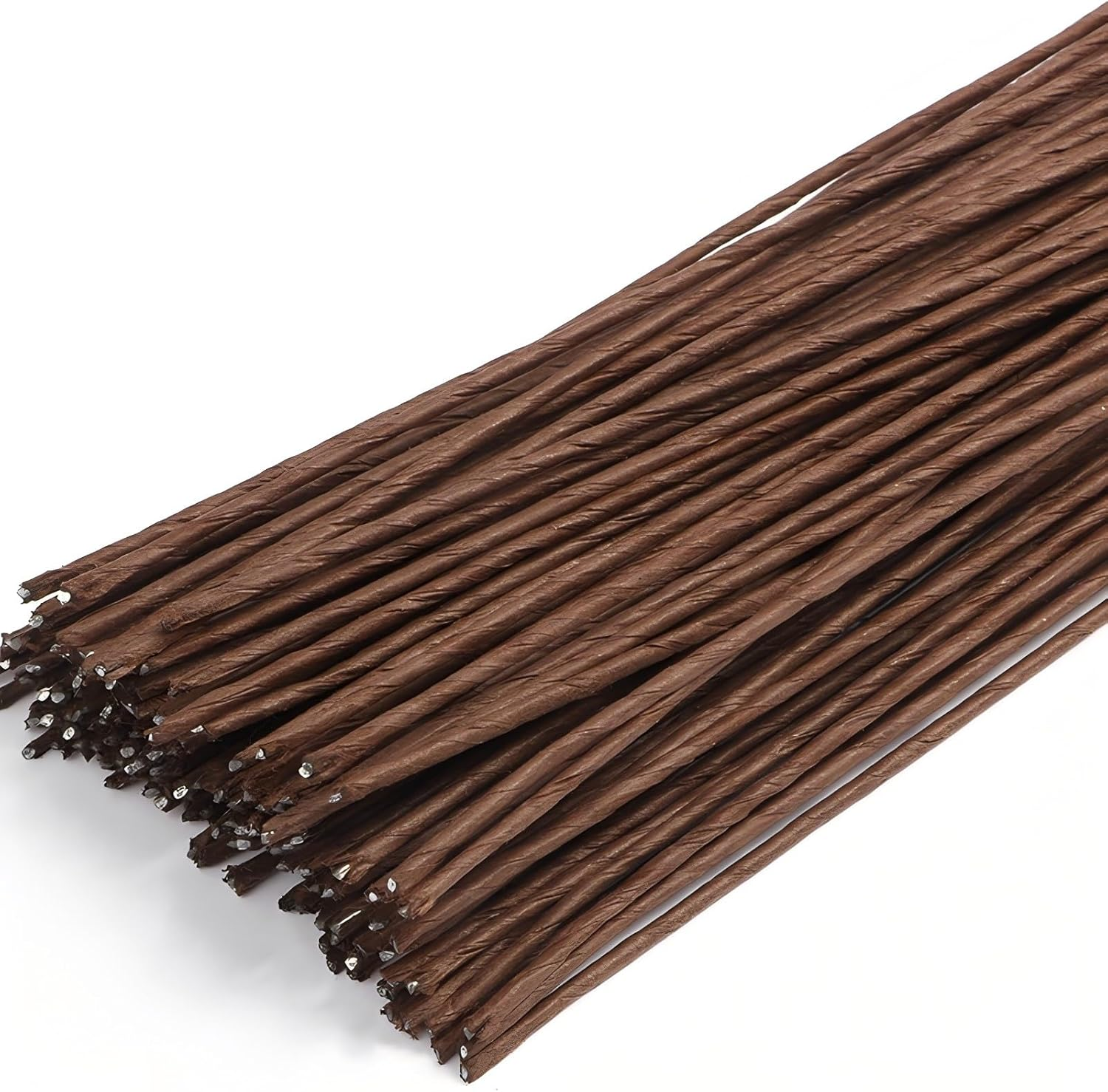 HIGHROCK 100Pcs Artificial Flower Branch, 40Cm Floral Stems, Brown Flower Wire Wrapped with Paper, Florist Wire for Artificial Flowers, Wreath, DIY Bouquet (2Mm) image number 3