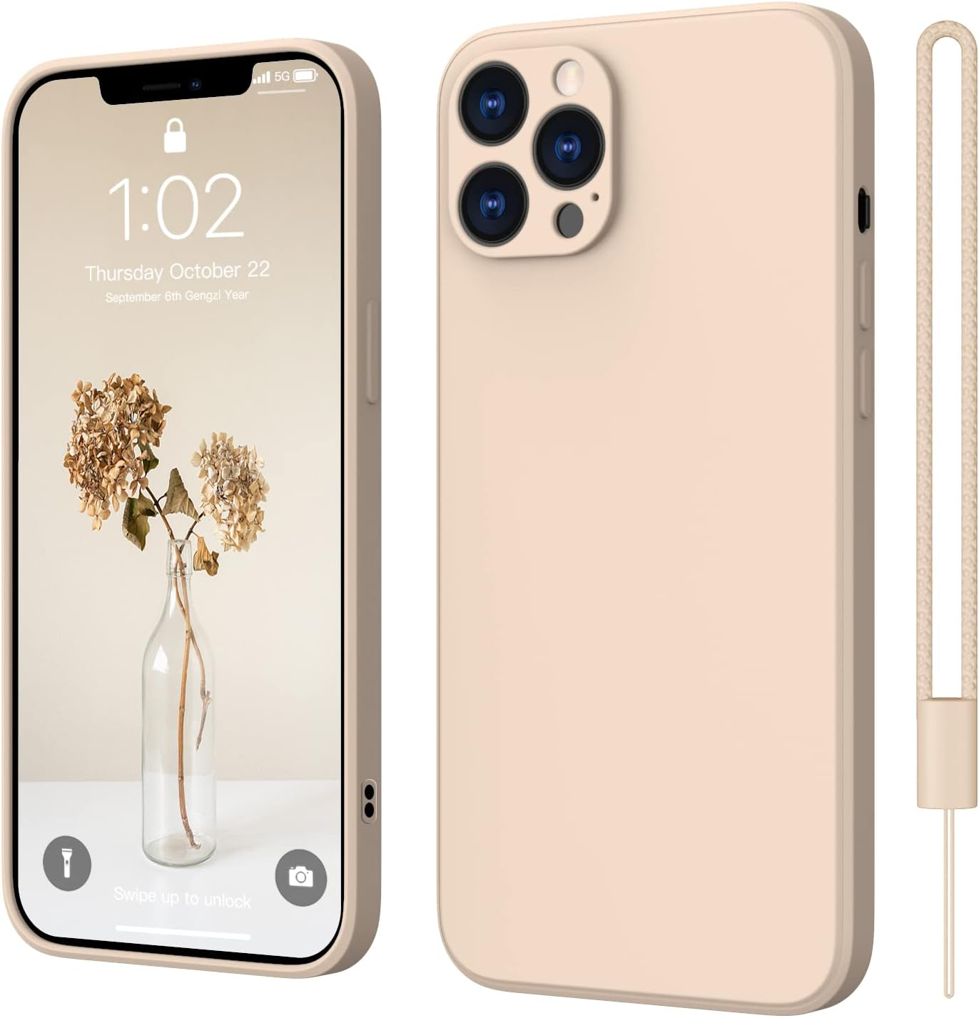 Iphone 12 Pro Max Case, Silicone Case, Iphone 12 Pro Max, Ultra Thin Slim with Microfibre, Scratch-Resistant All-Round Protective Case for Iphone 12 Pro Max, 6.7 Inches, Purple