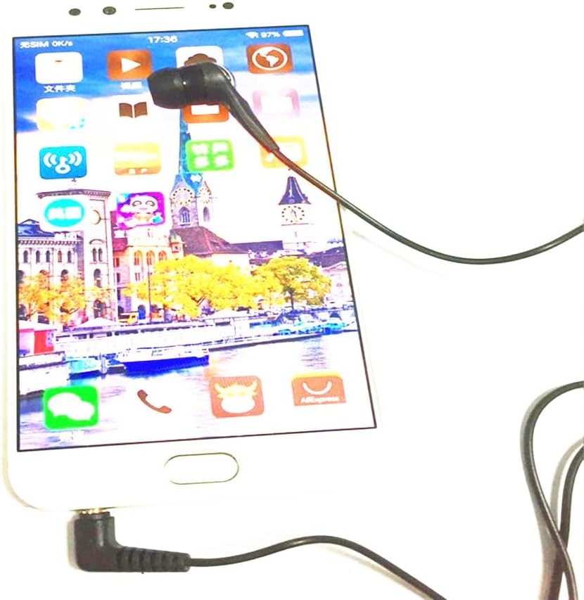 Single Sided Black Mono Earbud Economy Earphone Noise Isolating Headphones Reinforced Cord image number 5