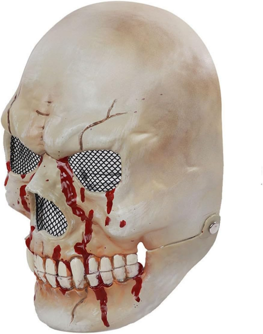 Costume Bay Skull Masquerade Mask Skeleton Helmet Halloween Movable Jaw Full Head Horror Scary Michael Myers Image Cosplay Musk Party Decor Cartoon Masks