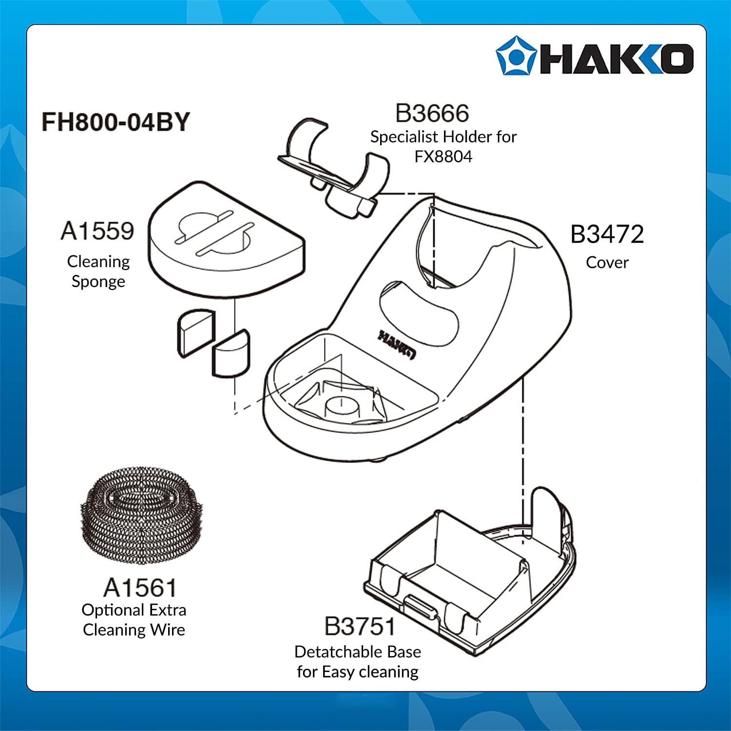 Hakko FH800 Iron Holder for the FX8804 image number 2