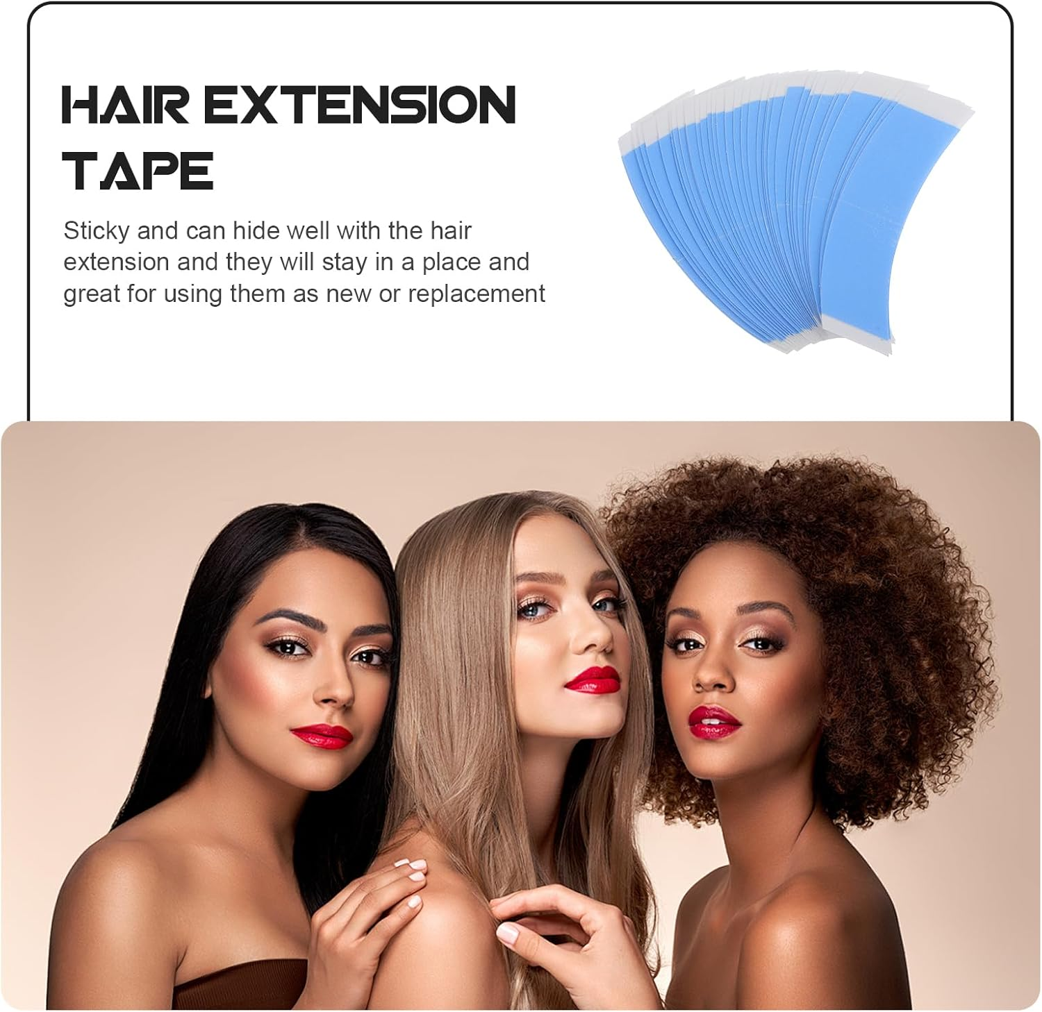 SHERCHPRY 1 Pack Professional Tape Double Stick Tape Hold Wig Tape Toupee Tape Hair Extension Tape Invisible Tape Walker Wig Tape Adhesive Tape Two Sided Tape Accessories Major image number 1