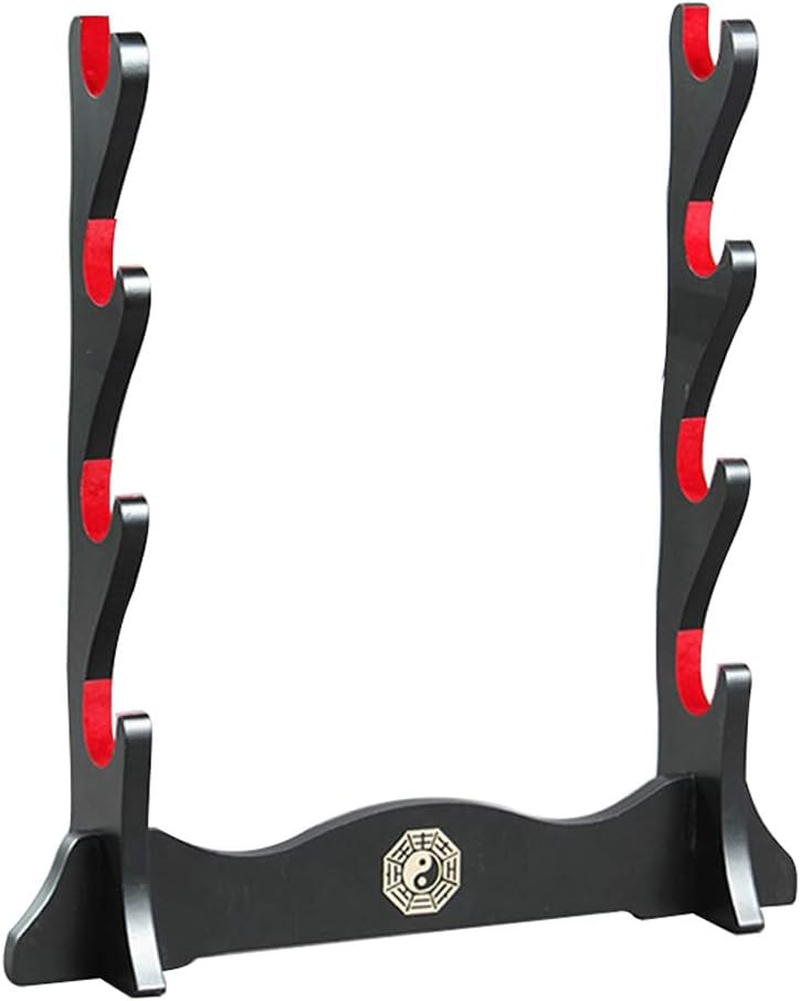 Fcyylight Sword Display Stand Wood Display Holder Support for All Sword-4 Tier image number 1