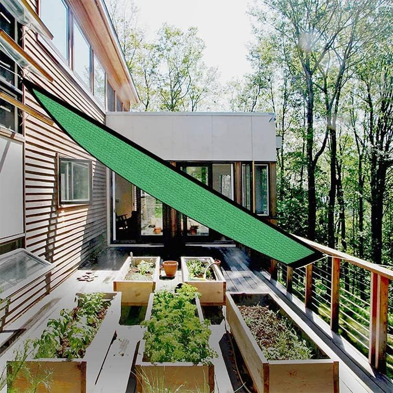 Outdoor Shade Cloth, Green Mesh Tarp with Grommets Garden Sun Shade Netting for Plant Pergola, Deck, and Backyard Patio,Heat Resistant PE Material 3M*4M image number 4