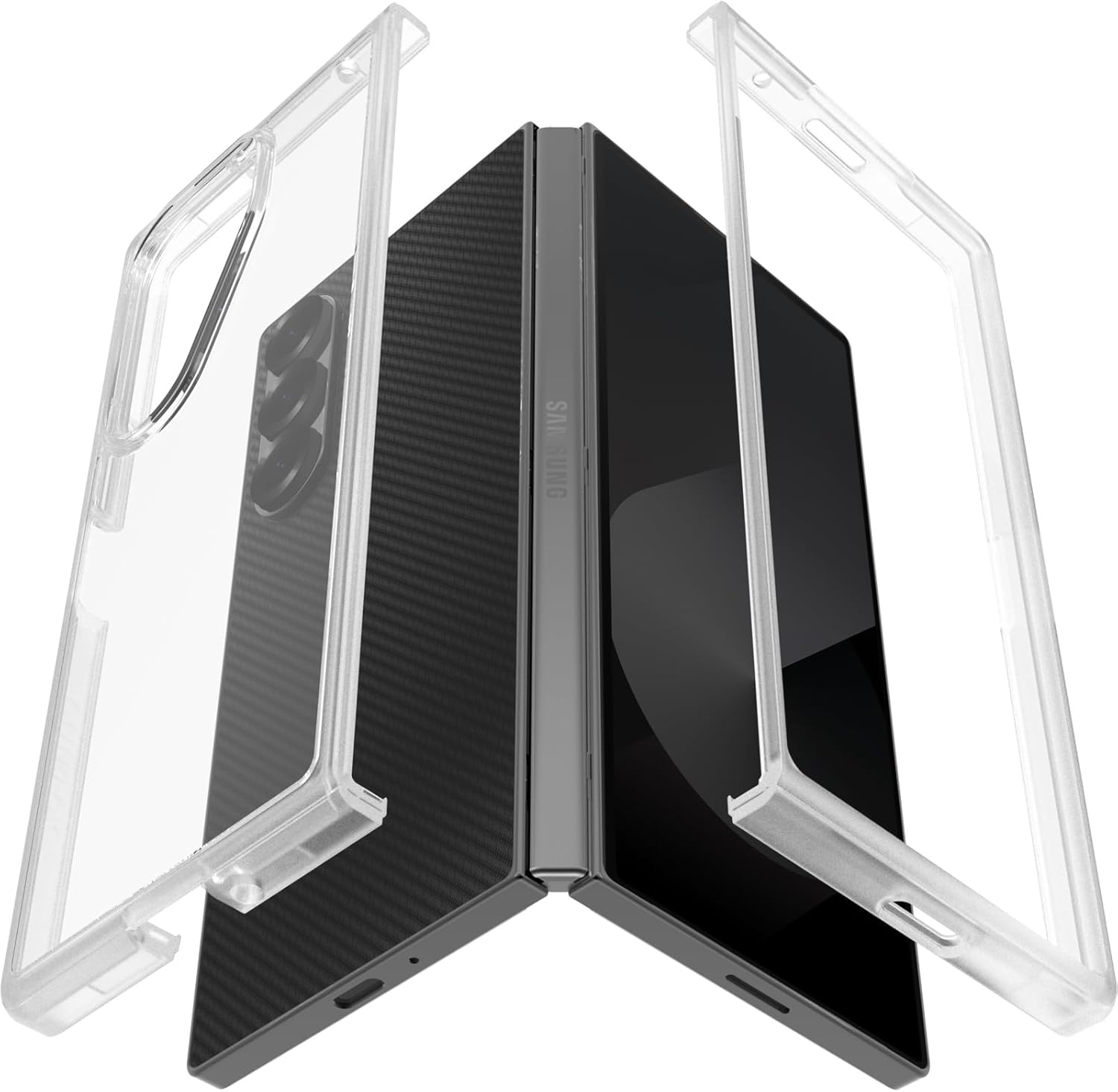 Otterbox Thin Flex Case for Samsung Galaxy Z Fold6, Shockproof, Drop Proof, Sleek Two Piece Protective Case, Tested to Military Standard, for Foldable Phones, Clear image number 2