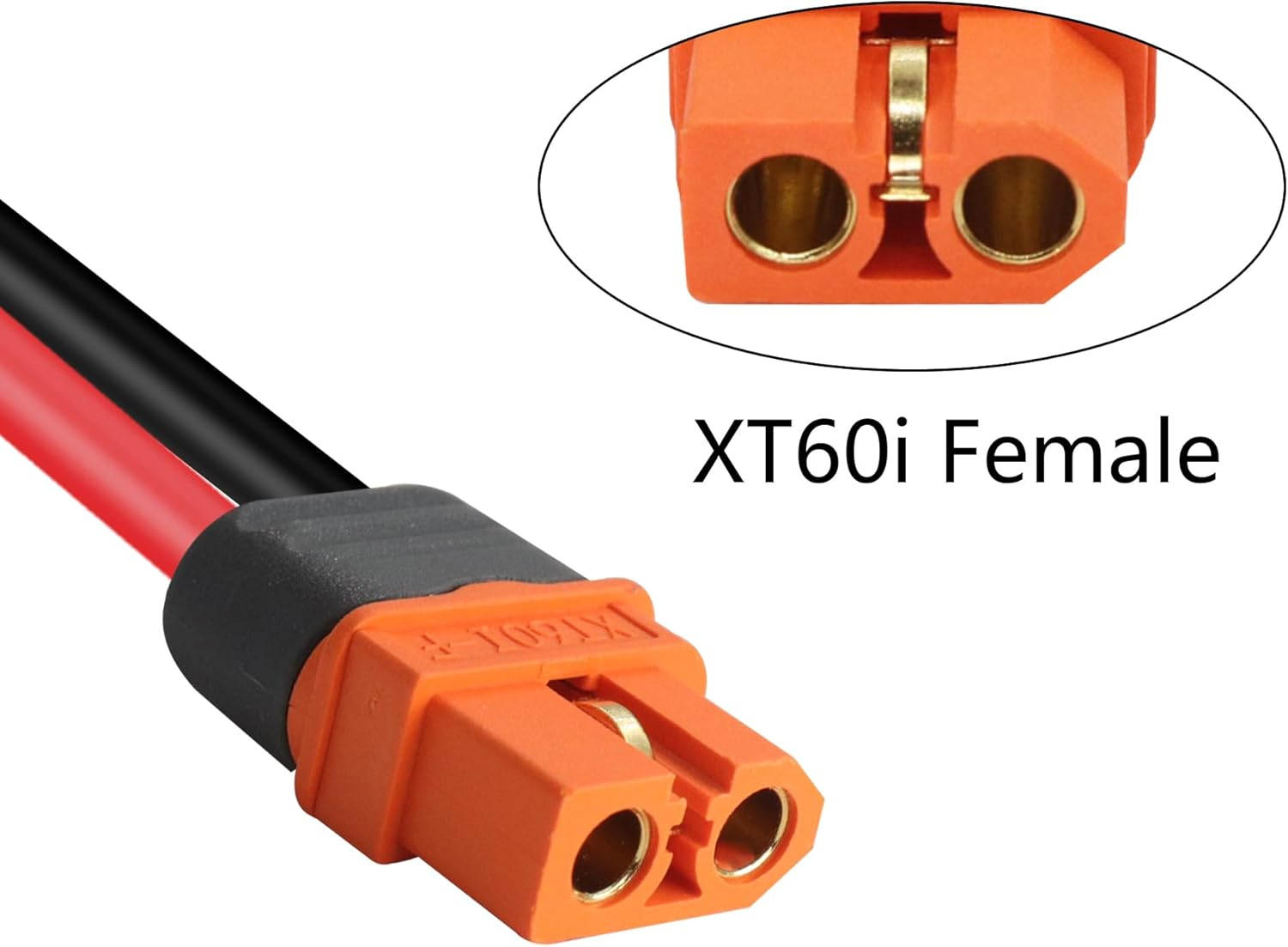 RIIEYOCA XT60I to O Ring Terminal Cable,Xt60I Female to O Ring Connector Cable,With 1M 12AWG Silicon Wire,For RC Lipo Battery FPV Racing Drone(1M/3.3Ft) image number 2