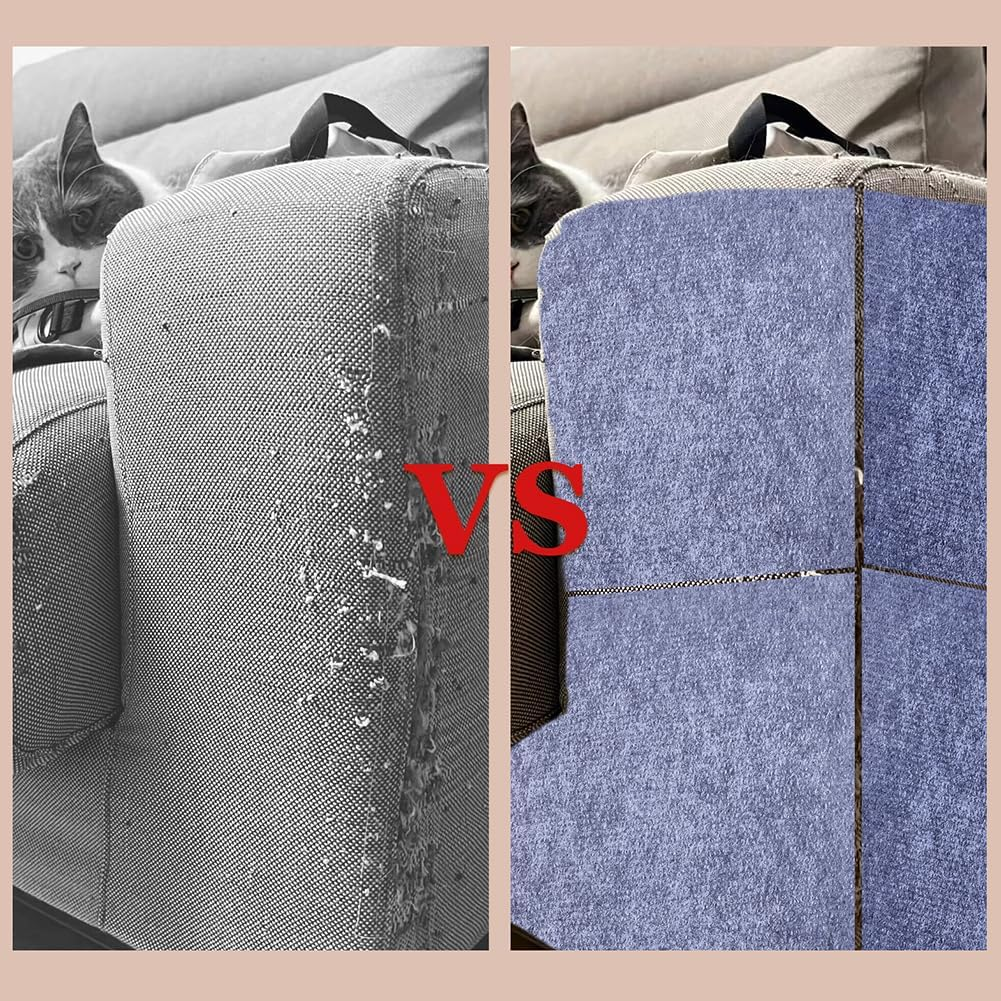 HOBBIESAY 1Roll Gray Cat Scratch Mat 15.75&times;78.74&times;0.12" Cats Claws Scratchs Pads Trimmable Cat DIY Climbing Cats Scratch Mat Couch Protector from Pet Claws for Furniture Couch or Wall Protector image number 1