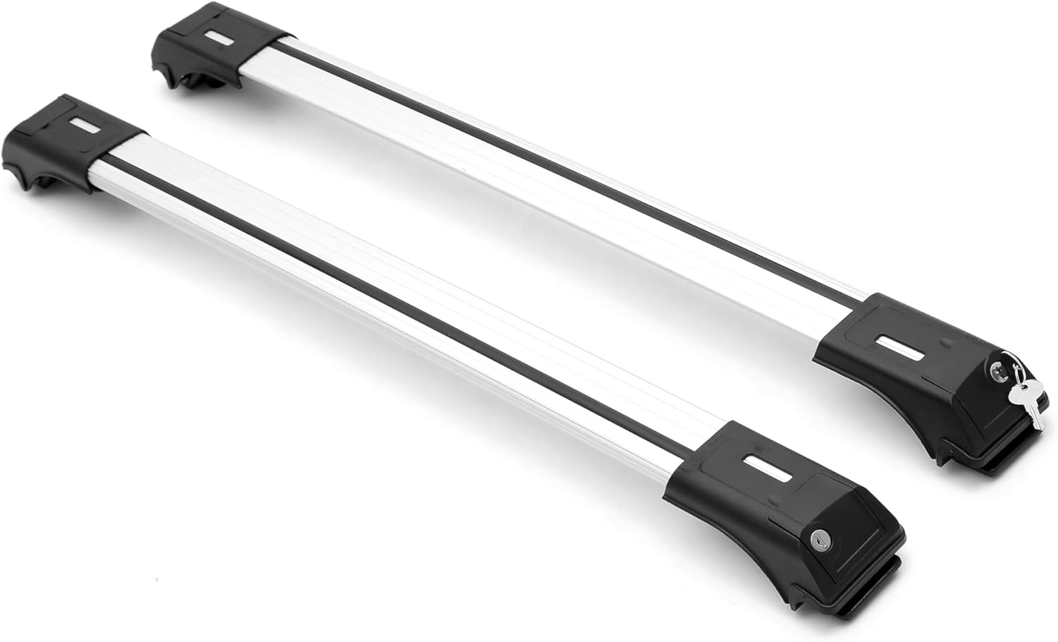 Skybar V1 Roof Racks for Volkswagen Golf Alltrack with Raised Rail (2015 to 2020) Black/Silver (Silver) | SUV Roof Racks, Easy Installation, Vehicle Specific Fit, 5 Year Warranty