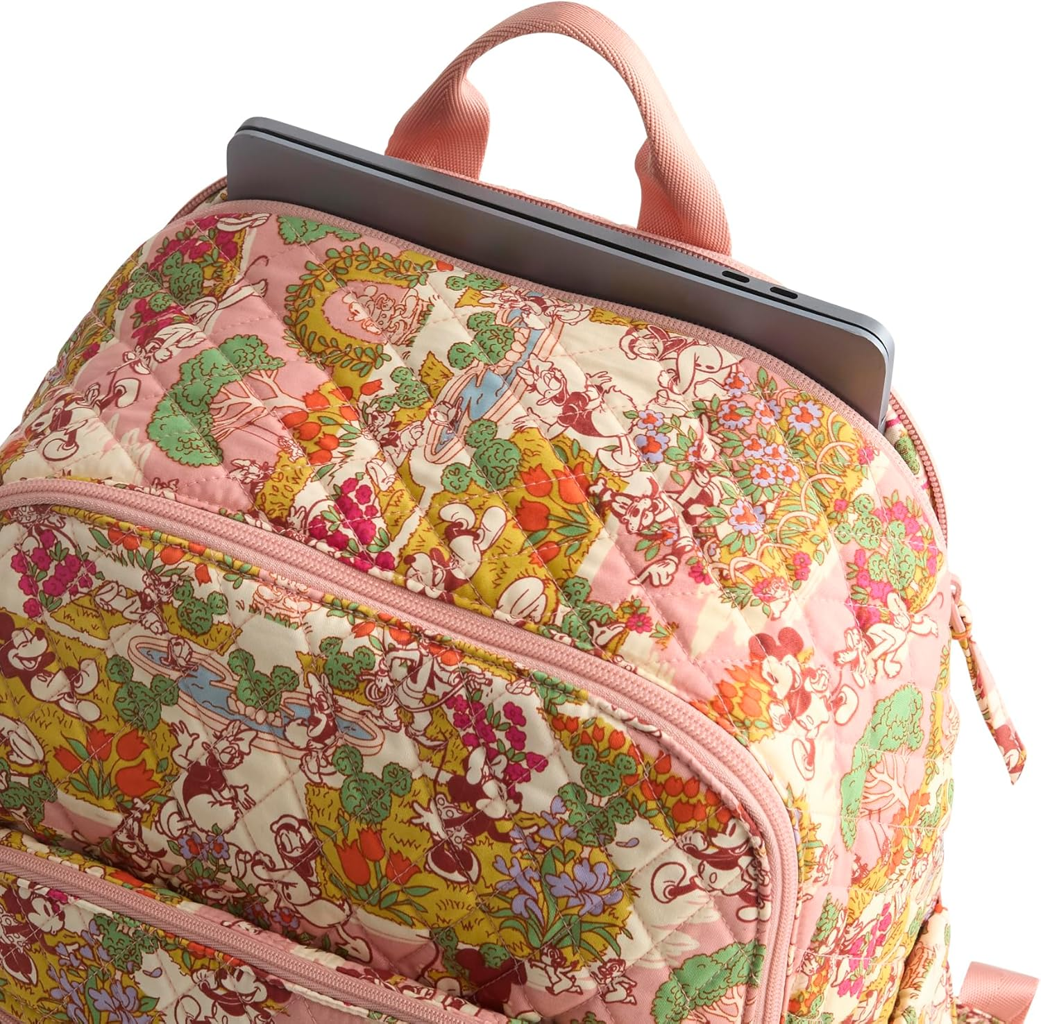 Vera Bradley Women'S Disney Premium Cotton Bancroft Backpack, Mickey'S Promenade, One Size image number 6