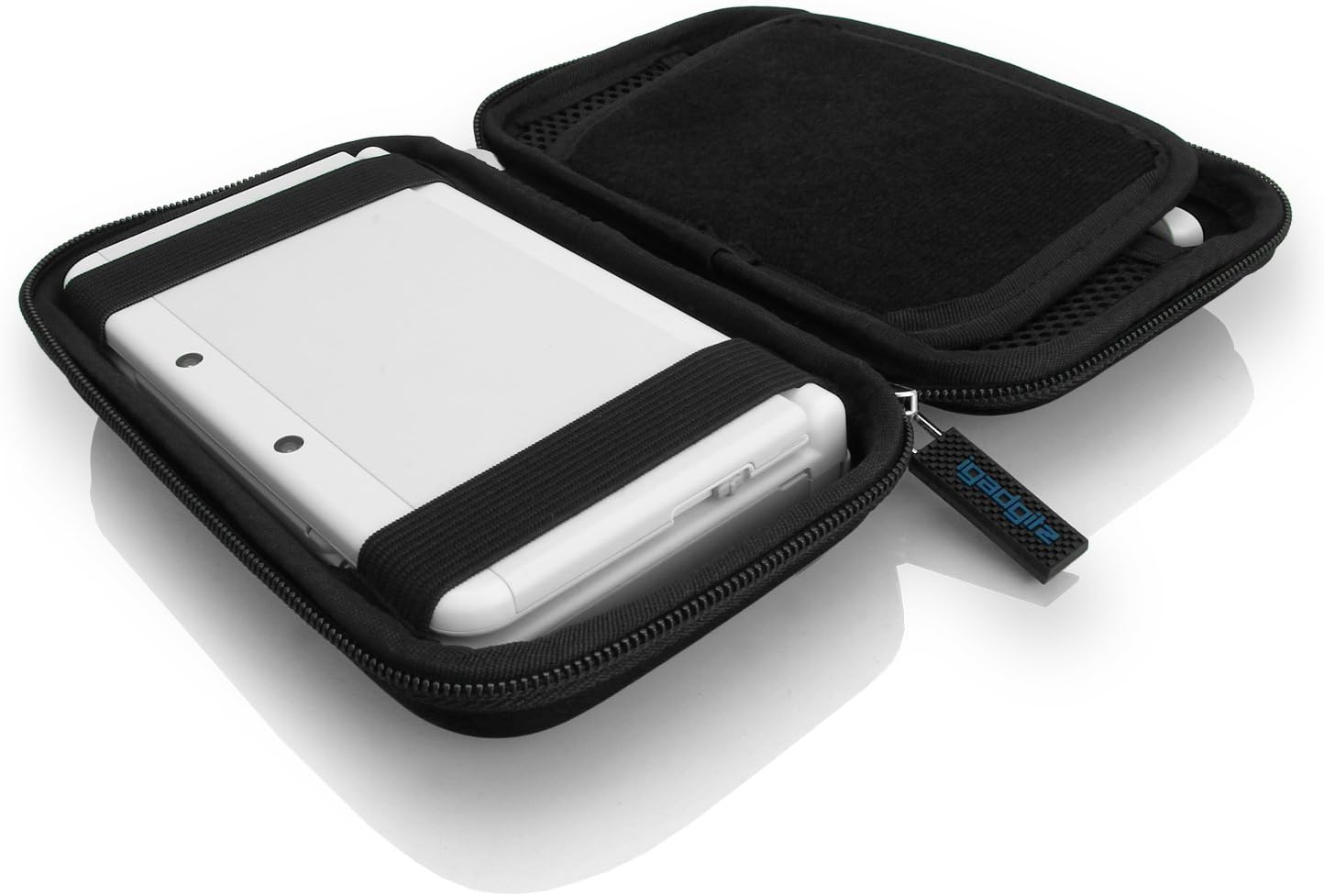 Igadgitz Black EVA Hard Travel Carry Case Cover for New Nintendo 3DS XL (All Versions) & 2DS XL 2017 with Clip on Carry Strap&hellip; image number 1