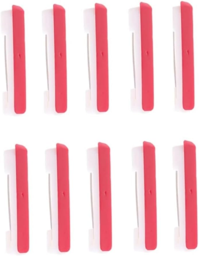 DACUAN Pin Backs Adhesive, Labels Binder Clips Pin Safety, 80Pcs Adhesive Broach Craft Tag Adhesive Name Badges Badge Pens Saftey Safety Bar Corsage Metal Mother Worker Id Card White image number 5