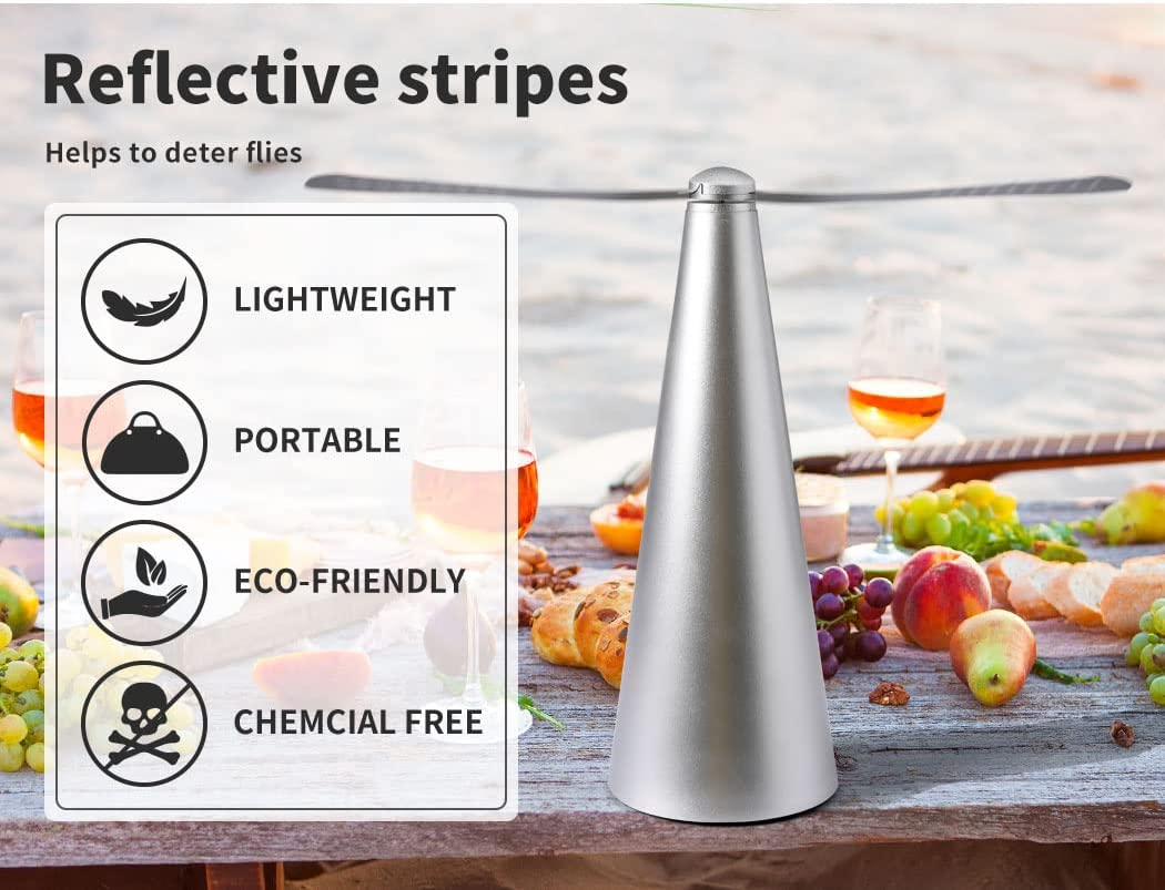 Fly Free Repellent Fan Trap Entertaining Chemical Hook Indoor Outdoor Home image number 1