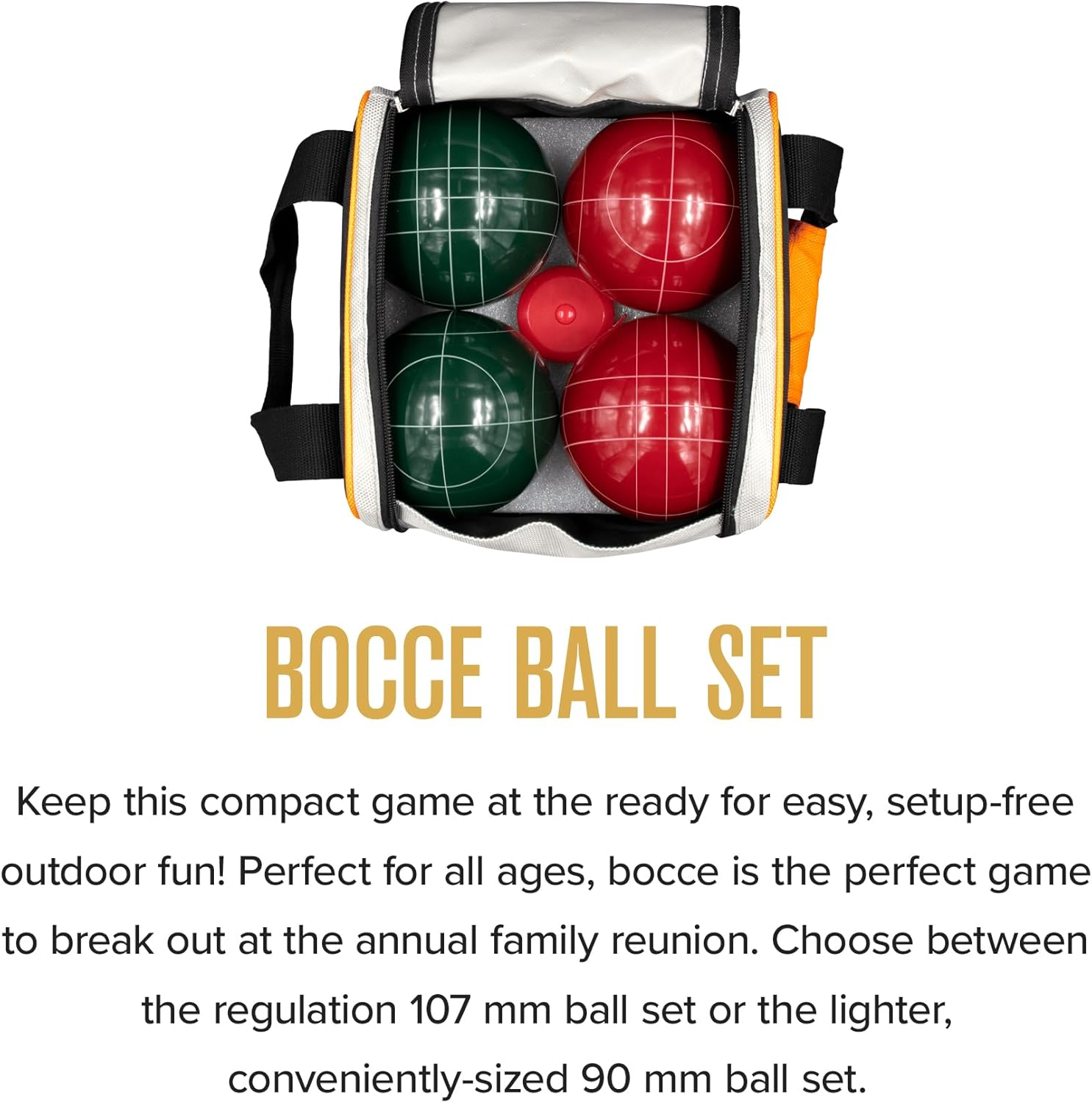 Baden Bocce Ball Set with Carry Case and Measuring Tape - Various Sizes image number 2