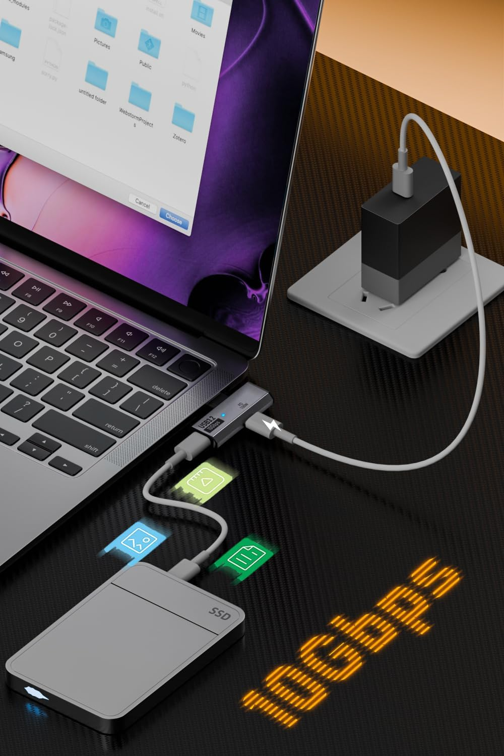 Areme Dual USB C Headphone Adapter with 100W Charging Port, 2-In-1 USB Type C Splitter Dongle for Rog Ally, Steam Deck, Quest 2, Iphone 15 Series, Ipad, Macbook and More Type C Device (Grey) image number 4