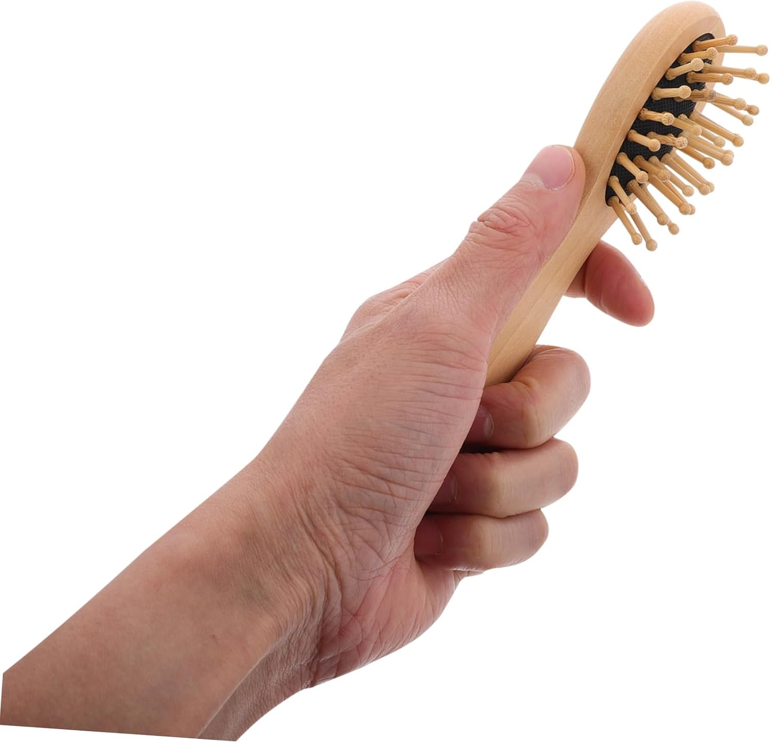 Anneome Massage Comb Paddle Detangling Hairbrush Wooden Travel Scalp Massager for Curly Hair Styling and Wet Dry Hair Care image number 4