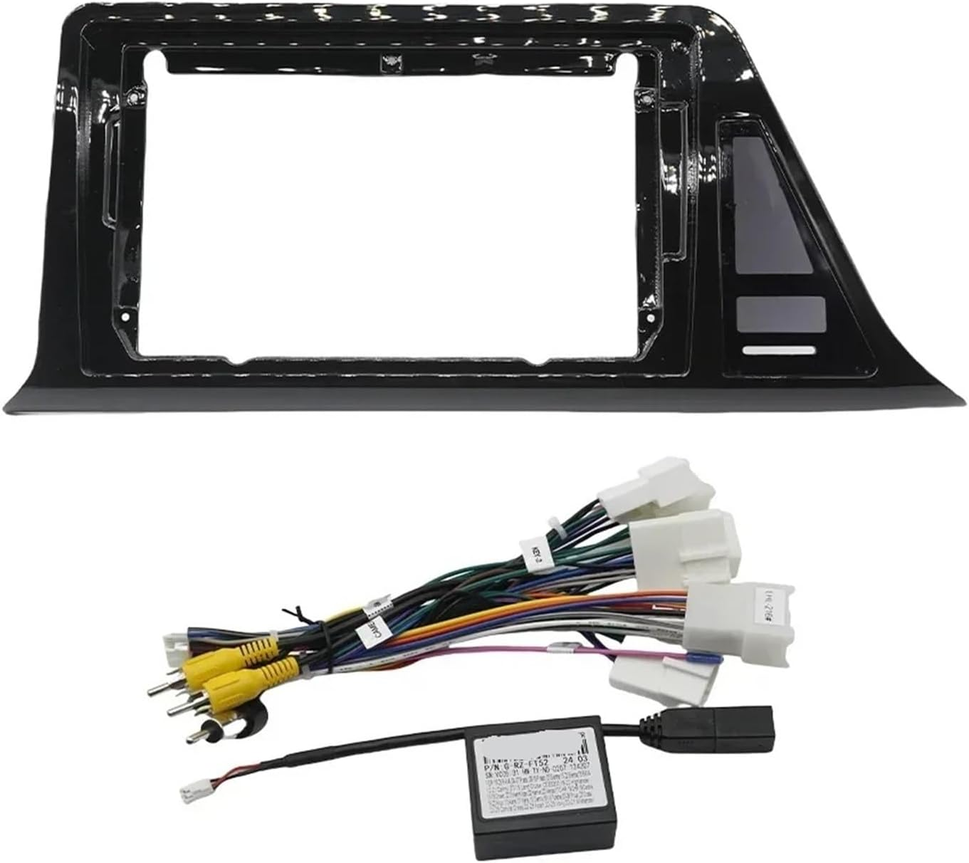 Car Radio Frame Fit for Toyota CHR 2016-2020 9Inch Car Radio Fascias GPS MP5 Stereo Player 2 Din Head Unit Panel Radio Dash Bezel(Farme Cable RHD 15CM)