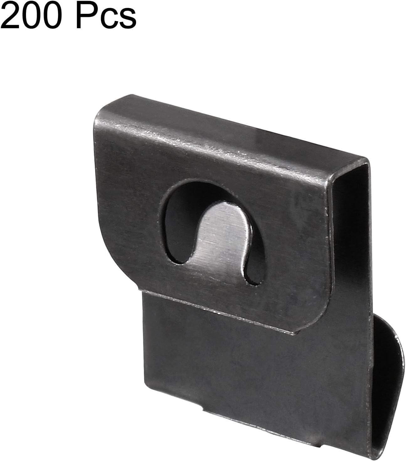 Walquicks 200 Pcs Photo Frame Hanging Clip S Hook Back Plate Photo Wall Hanger Stencil Plate Hooks Sturdy Serrated Clips Shaped Metal Artwork Wall Mount Album, for Picture Postcard Scrapbooks Hooks image number 4