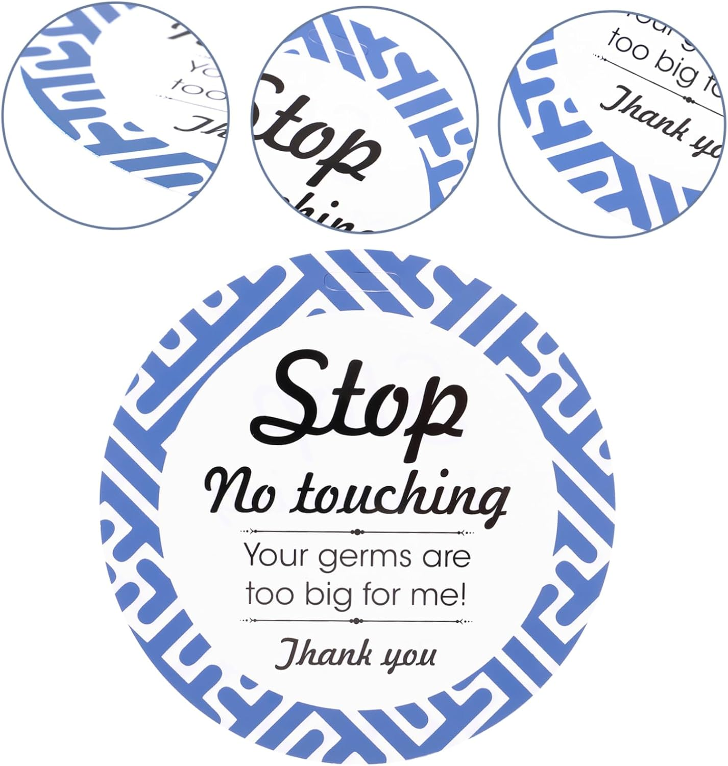 KICHOUSE Warning Safety Tag No Touching Sign for Stroller Safety Caution Sign Material for Indoor Outdoor Use image number 2