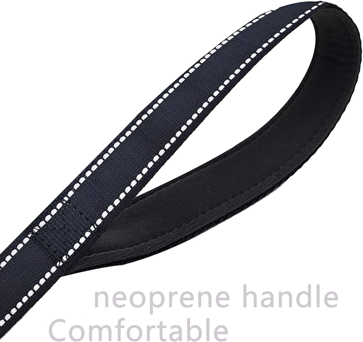 CHMETE Short Dog Leash Heavy Duty Leash with Comfortable Padded Handle Reflective Training Dog Leashes for Medium Large Dogs up to 80Lbs