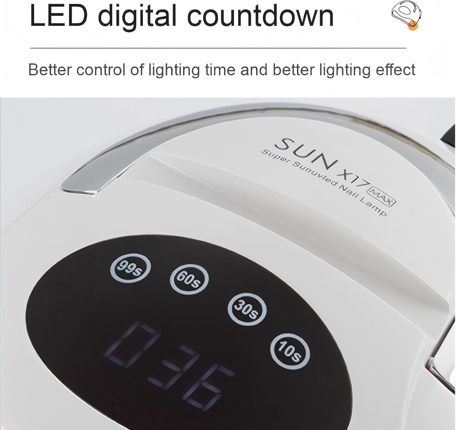 AYOCULTURE Professional 320W UV LED Nail Lamp with Phone Holder, 72 LED Beads, Salon-Ready Home-Friendly Fast‑Dry Portable Nail Light image number 1