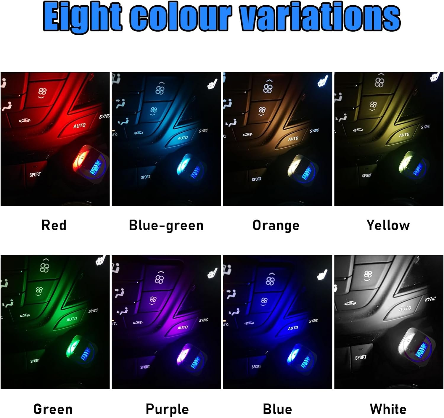 2 PCS USB Type C LED Ambient Light, 8 Colors RGB Dynamic Gradient Brightness Interior Atmosphere Lamp, Mini Adjustable Car Accessories Replace Lighting Parts for Home Laptop image number 2