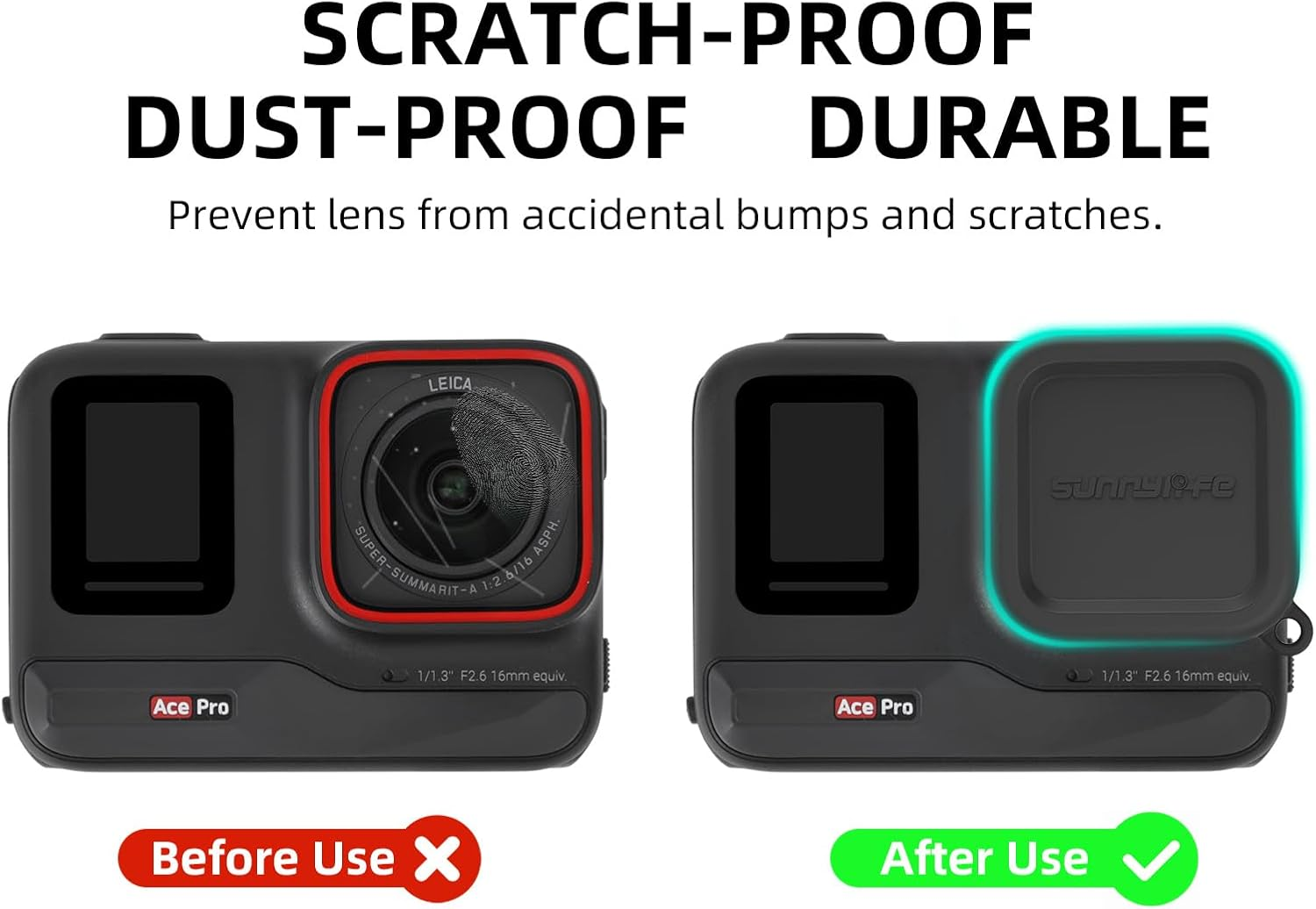 Silicone Lens Cover for Insta360 Ace Pro 2 image number 5