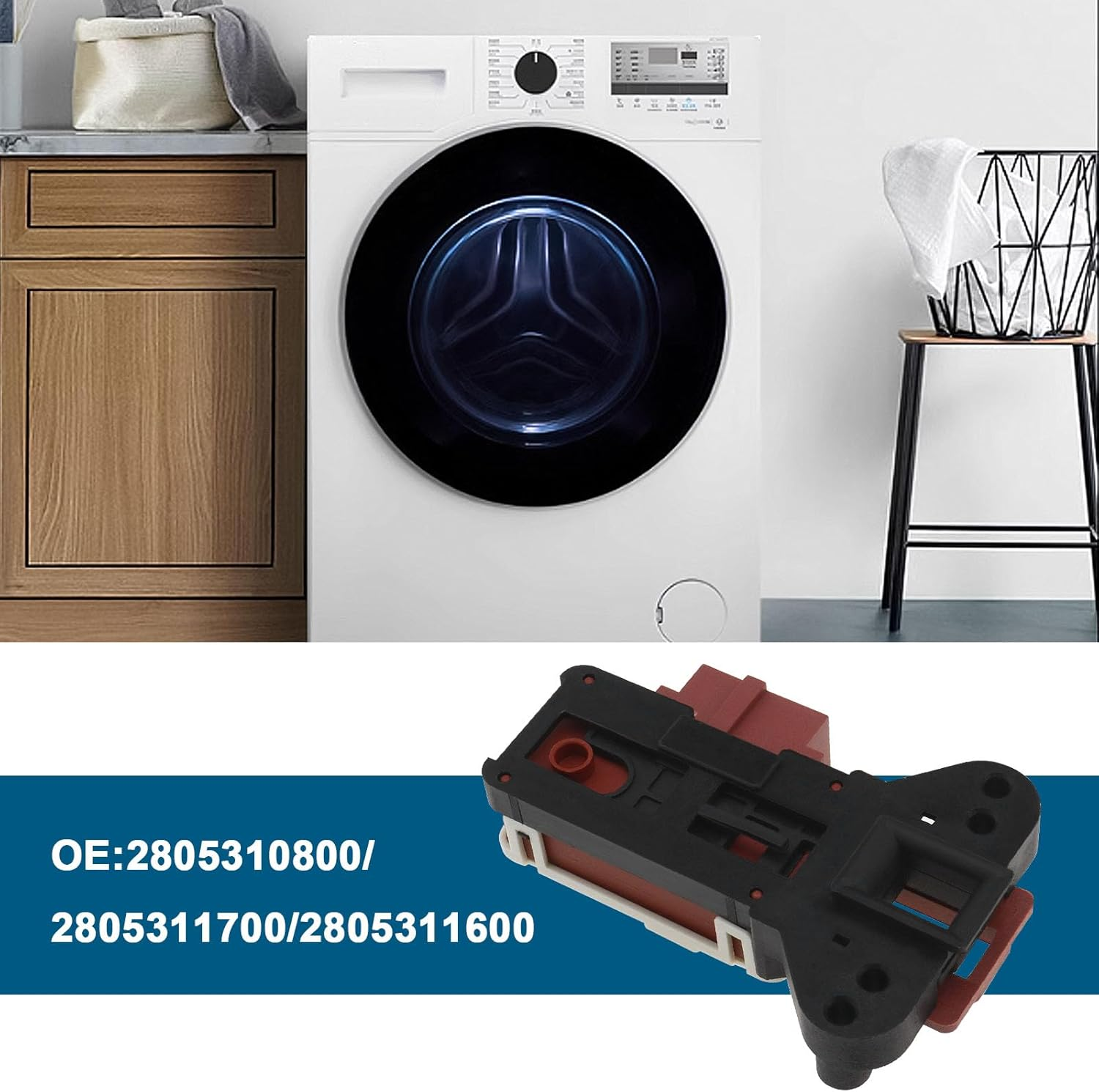 SING F LTD ZV-446 T3 Door Lock 2805310800 2805311700 2805311600 Washing Machine Locking Relay Door Contact Switch Compatible with Beko Compatible with Arcelik image number 5