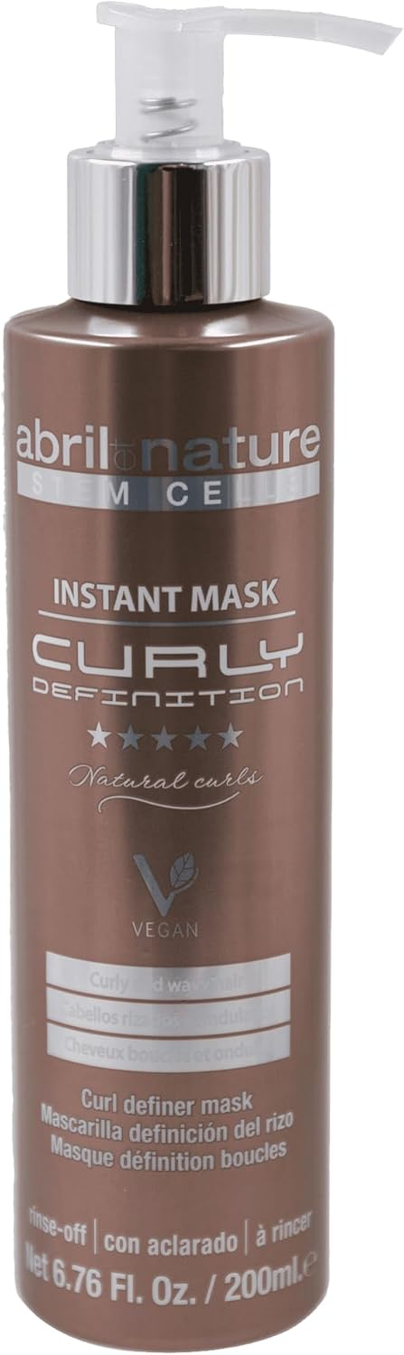 Abril Et Nature Et Nature - Instant Mask Gold Lifting - Moisturising Hair Mask - 1000 Ml - for Curly Hair - Hair Treatment with Stem Cells - Vegan Product - anti Frizz - anti Frizz image number 1