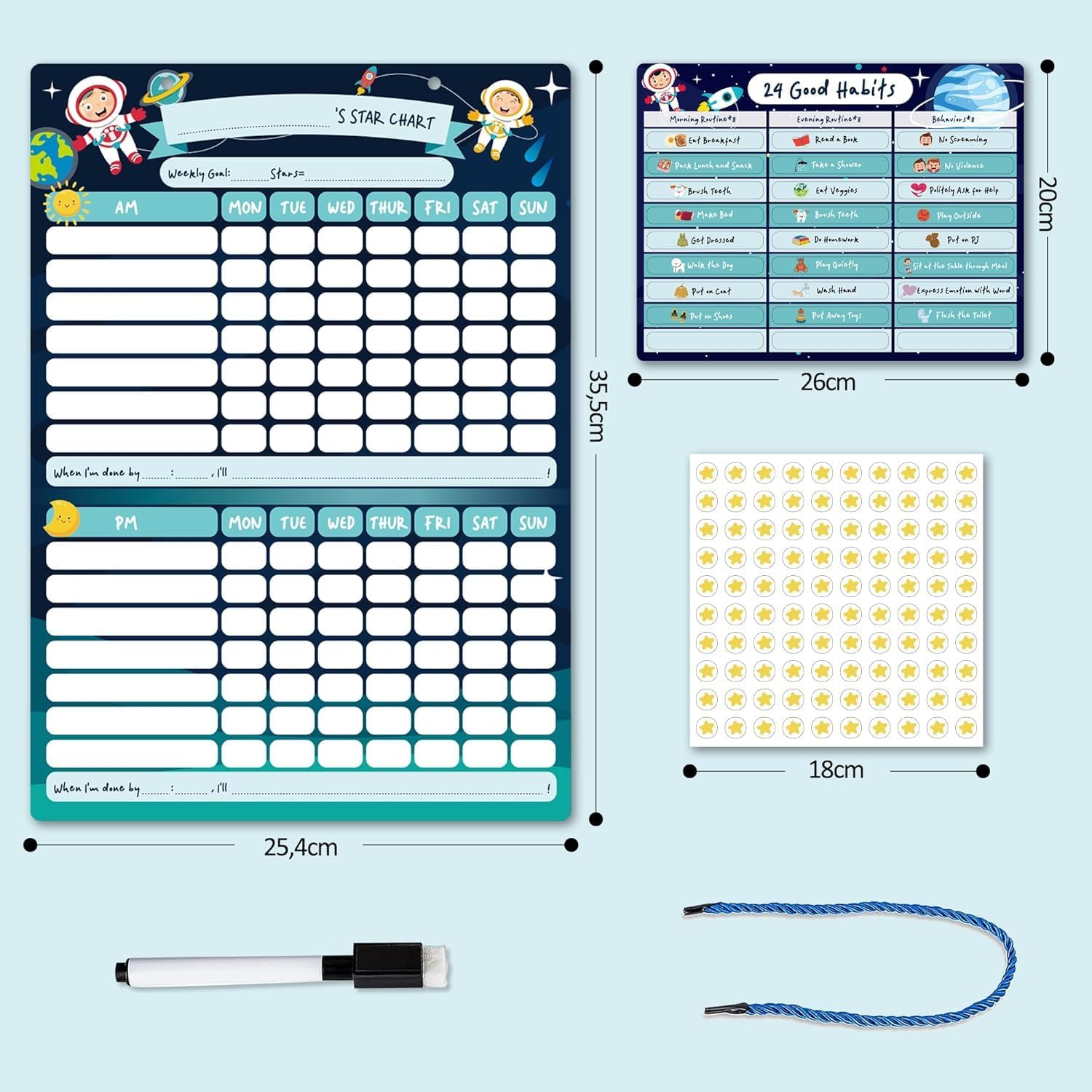 Reward Chore Chart for Kids - Magnetic Behavior Routine Toy for Autistic Children - Reward Visual Schedule Chart - Responsibility Board, ADHD Tools - Hanging Option image number 2