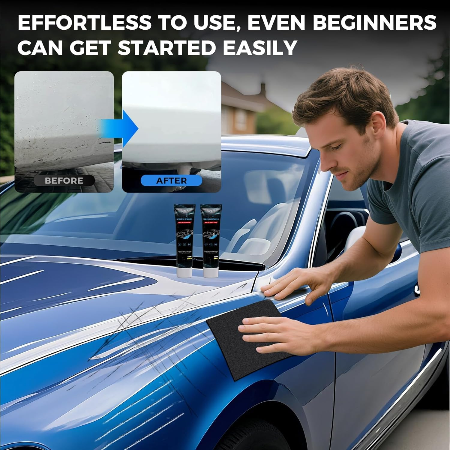 Car Scratch Remover - 2025 Nano Sparkle Cloth, Repair Small Scratches & Water Spots for All Cars image number 5