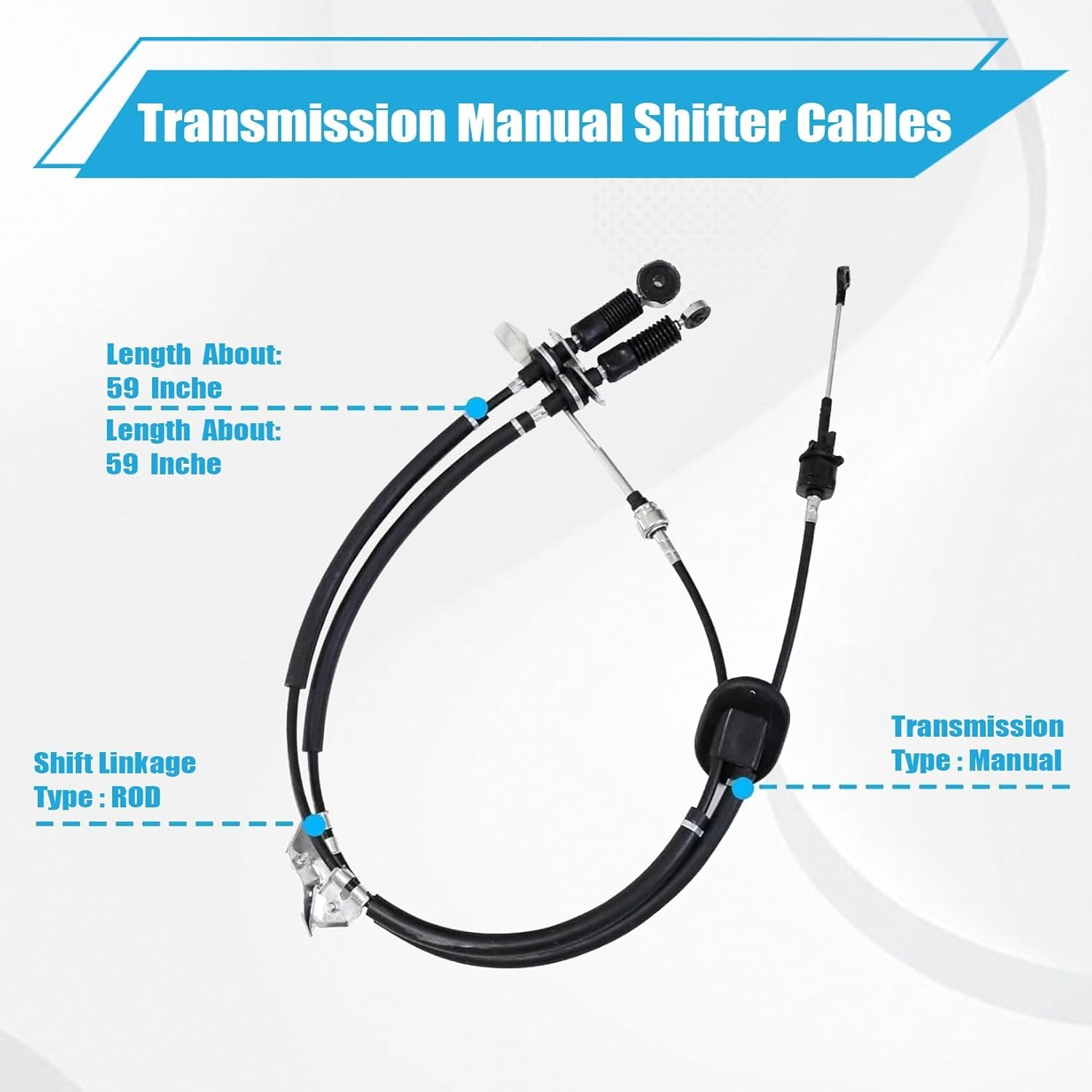 NLQR Transmission Manual Shifter Cables Compatible with Honda Accord 2003-2007 Accord Euro-R 2001-2006 TSX 2004-2008 K24 5 or 6 Speed Transmission # 54100-SDA-A01 54310-SDA-L02 image number 6