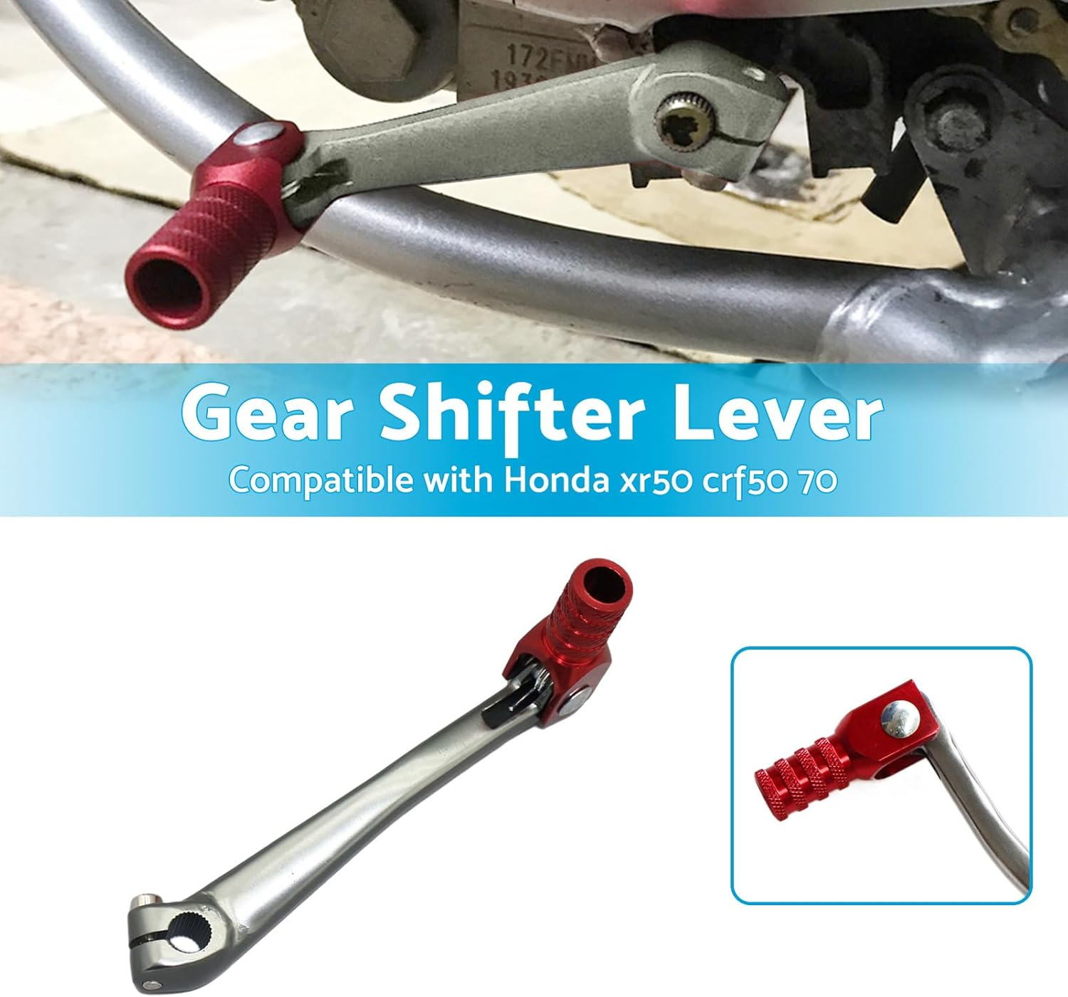 MAX COOL Motorcycle 11Mm Gear Shifter Shift Lever Suitable for Honda XR CRF 50/70/110/125Cc Dirt Bike image number 1