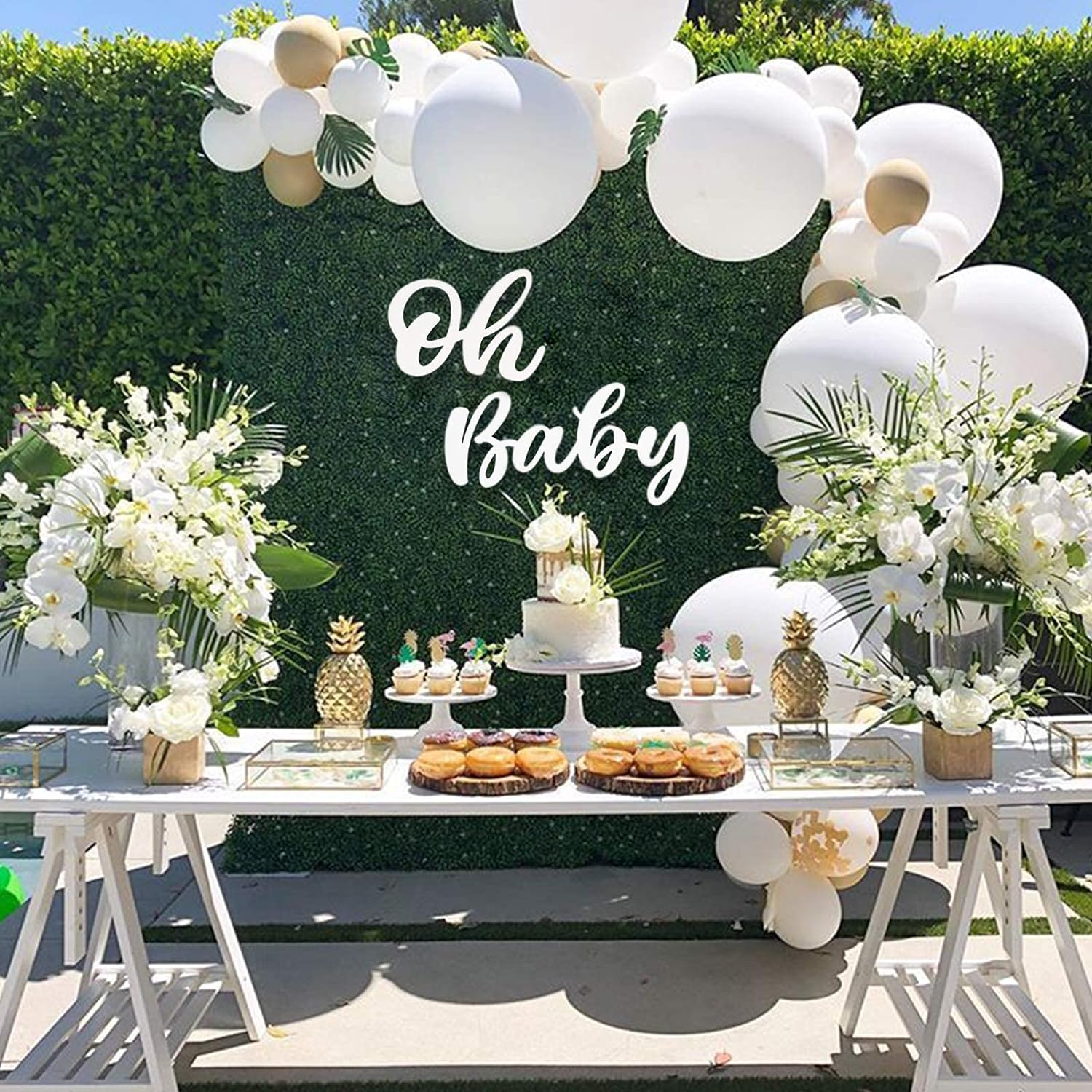 White Oh Baby Sign image number 5