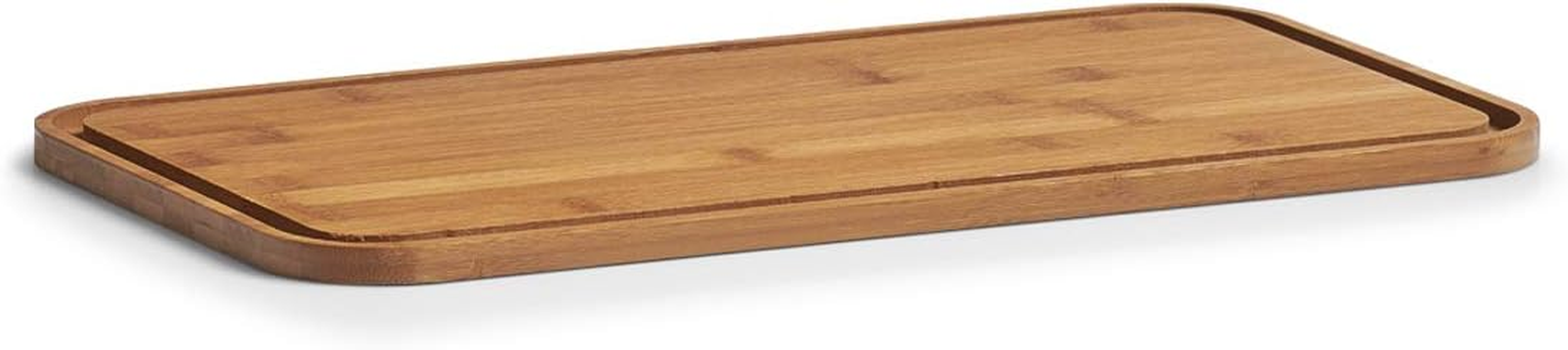 Zeller Bread Bin with Bamboo Lid, Metal, White, 42.5 X 23 X 13 Cm - Black image number 2