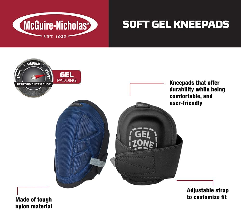 Mcguire-Nicholas, Gel Lite Pro Flooring Knee Pads, Gel Knee Pads, Navy/Black, 22382-1 22382 image number 2