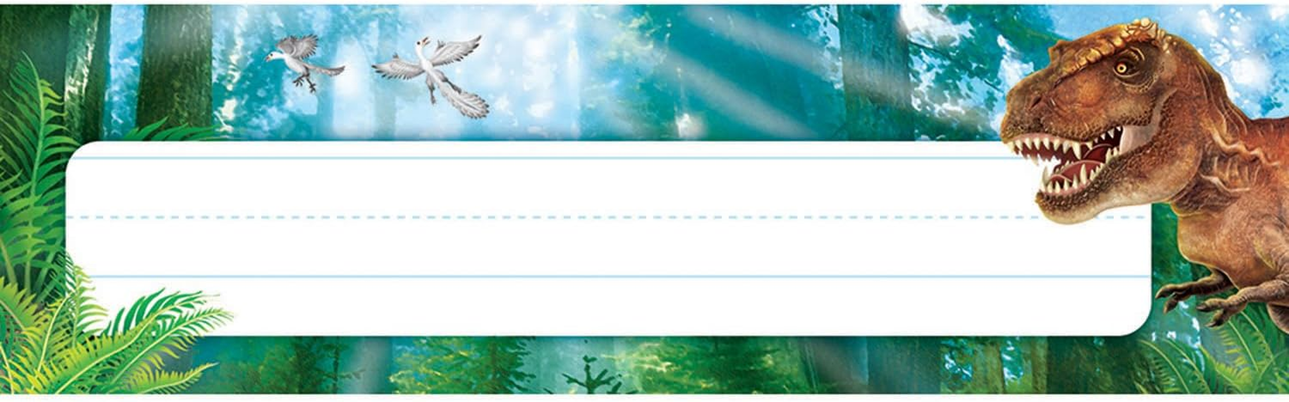 Trend Enterprises Discovering Dinosaurs Desk Toppers Name Plates (36 Piece), 2-7/8" X 9-1/2"