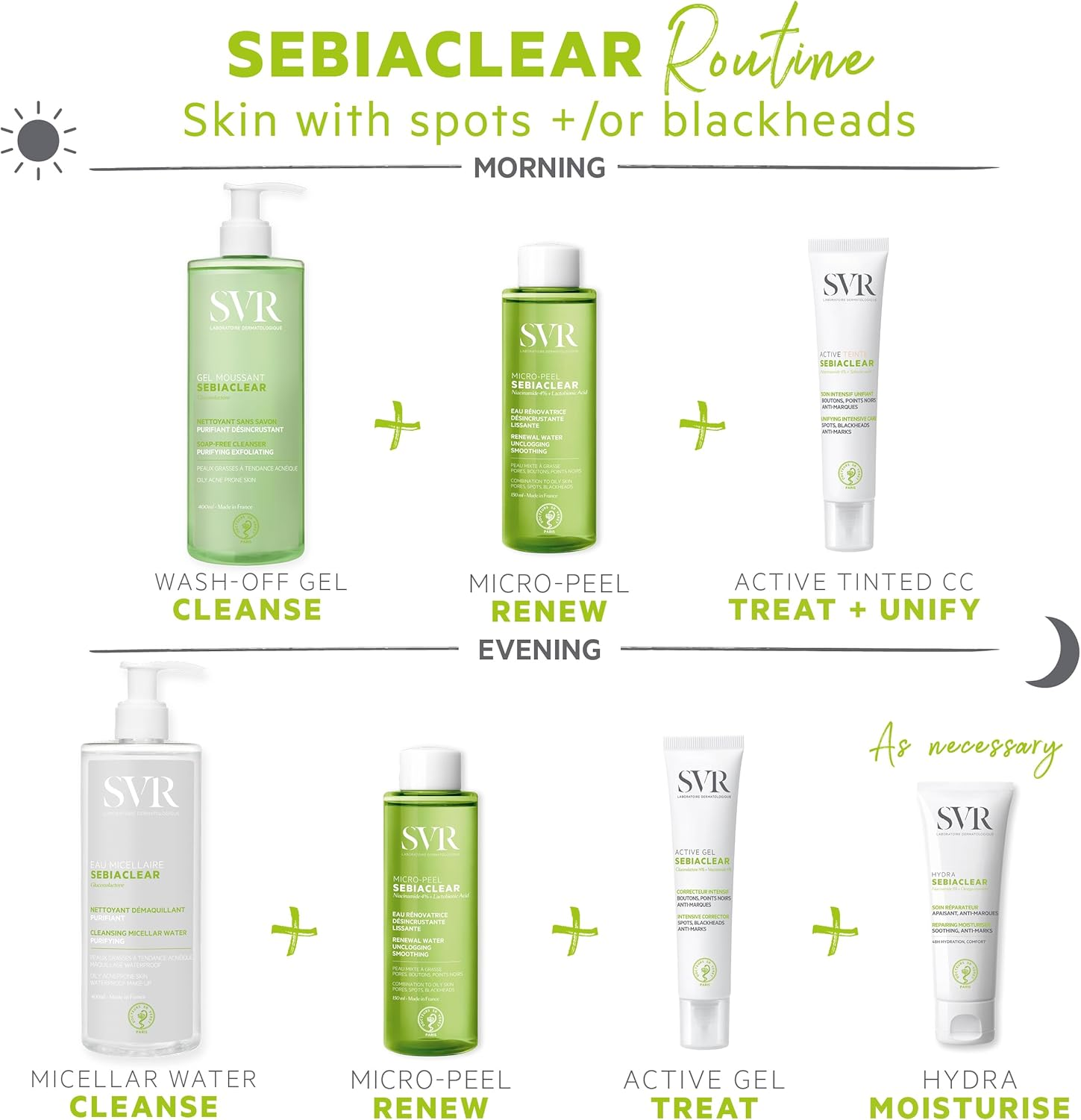 SVR SEBIACLEAR Active - Anti-Blemish Face Gel-Cream for Acne-Prone, Oily, Combination Skin, Intensive Corrector for Whiteheads, Blackheads and Redness, 40Ml (Tinted) image number 1